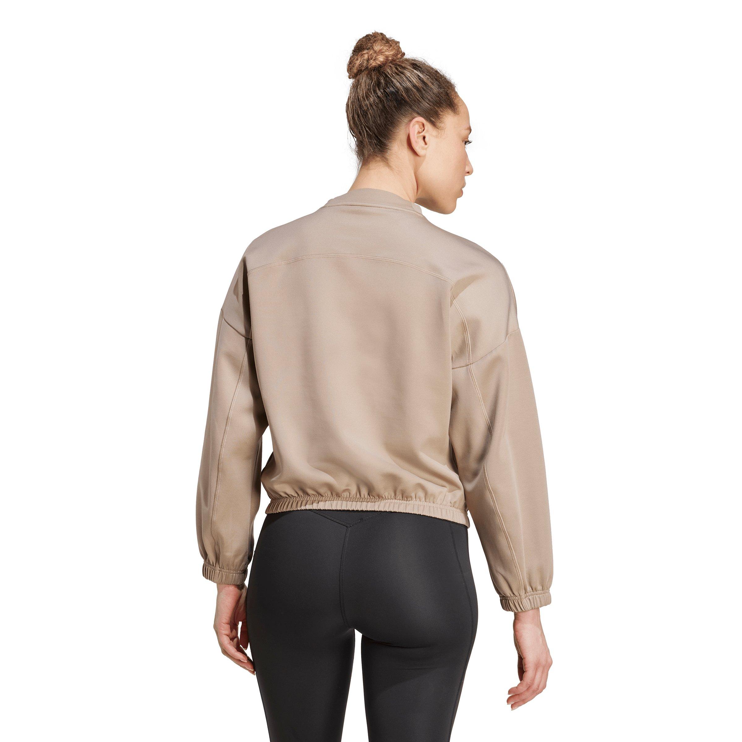 adidas Women's Yoga Essentials Cover-Up - Brown - BROWN Thumbnail View 2