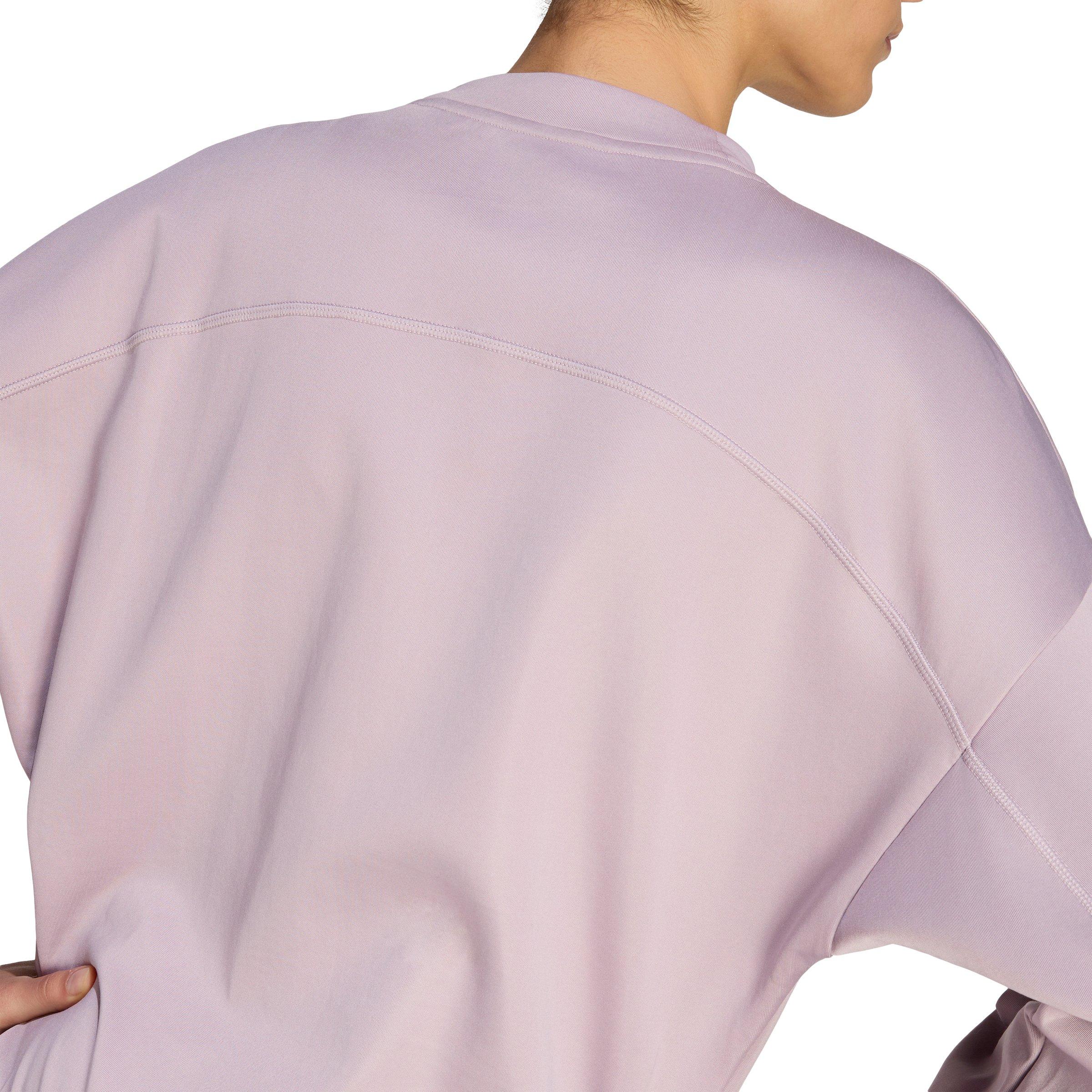 adidas Women's Yoga Essentials Cover-Up - Lilac - LILAC Thumbnail View 4