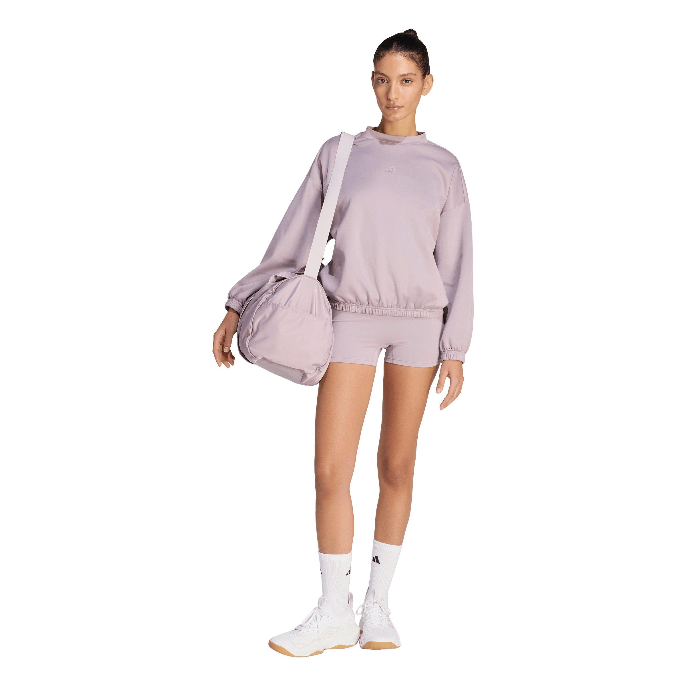 adidas Women's Yoga Essentials Cover-Up - Lilac - LILAC Thumbnail View 5