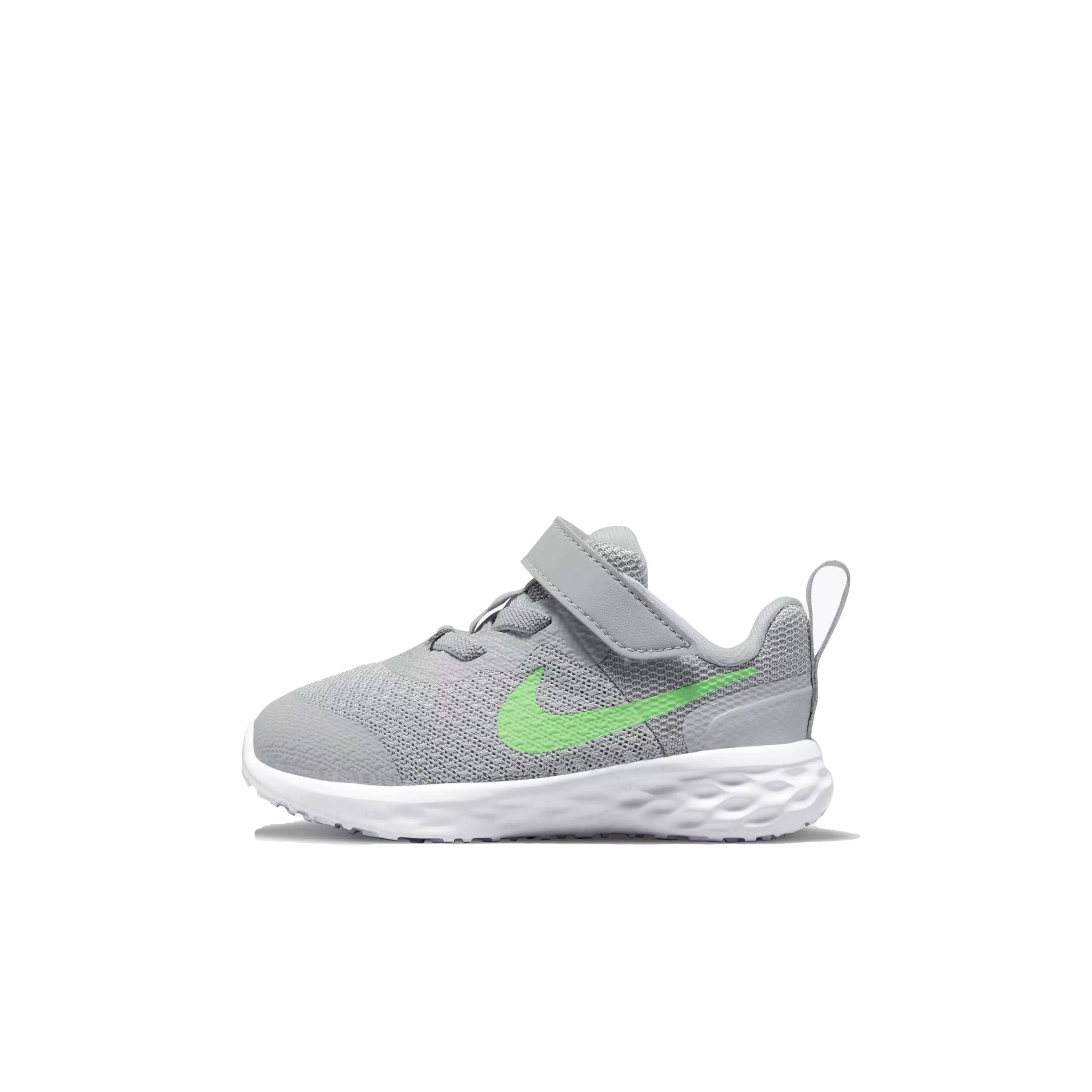 Nike Revolution 6 "Light Smoke Grey/Green Strike/Dark Smoke Grey" Infant Boys' Running Shoe - GREY