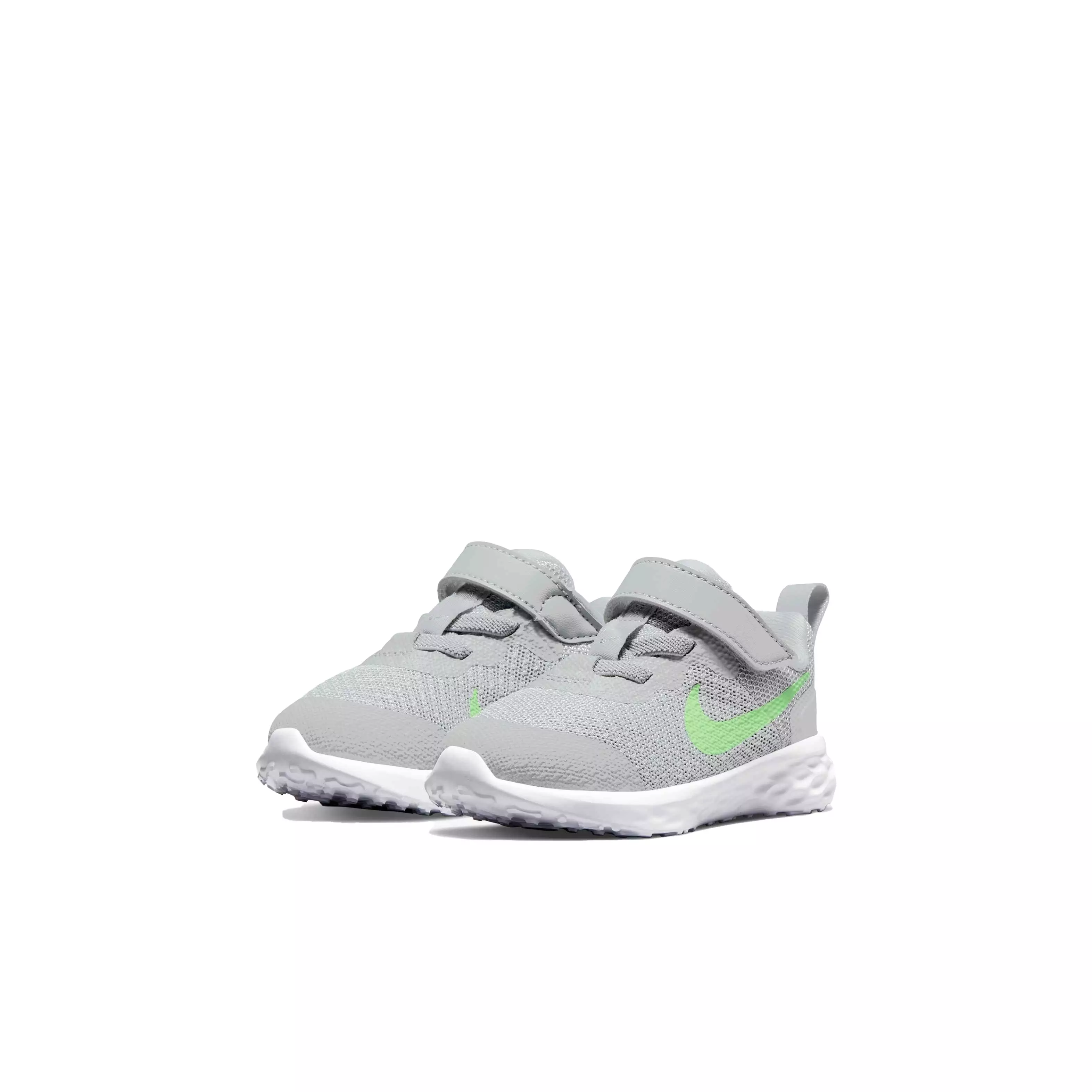 Nike Revolution 6 "Light Smoke Grey/Green Strike/Dark Smoke Grey" Infant Boys' Running Shoe - GREY