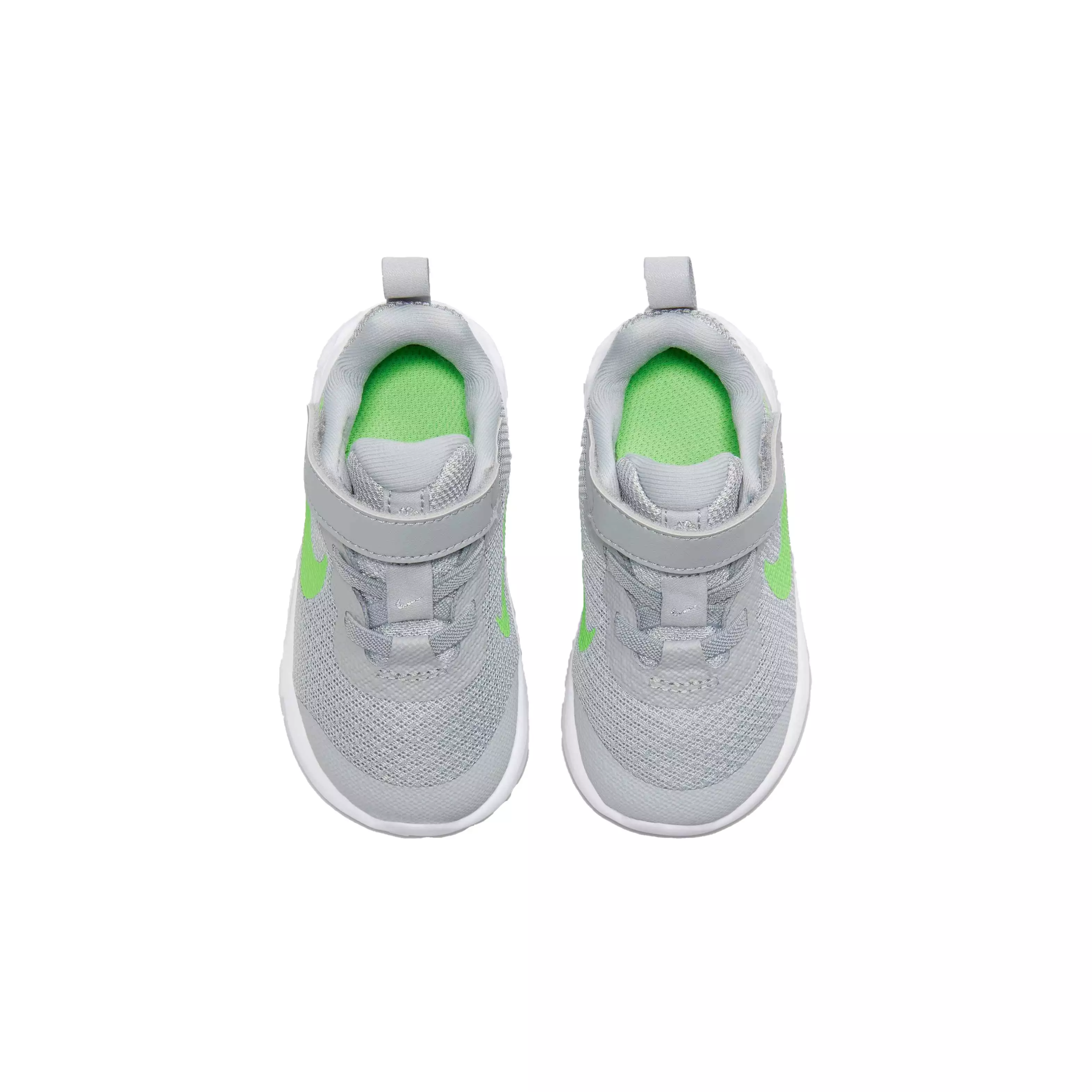 Nike Revolution 6 "Light Smoke Grey/Green Strike/Dark Smoke Grey" Infant Boys' Running Shoe - GREY