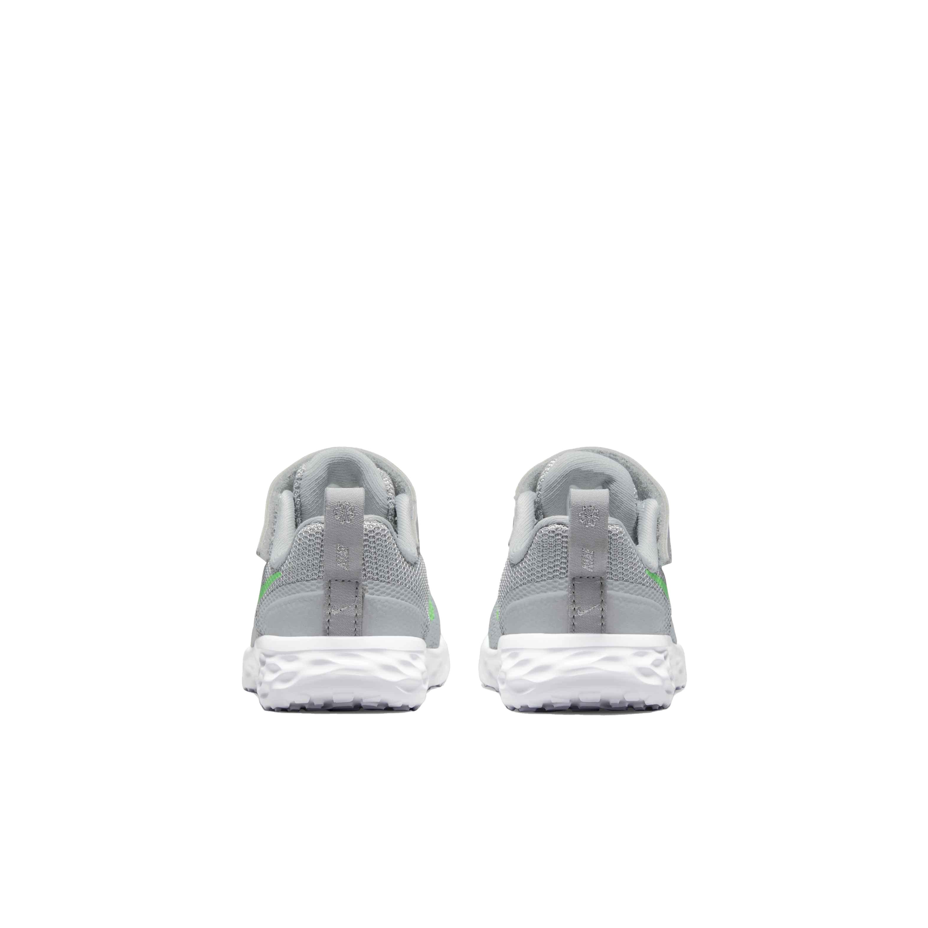 Nike Revolution 6 "Light Smoke Grey/Green Strike/Dark Smoke Grey" Infant Boys' Running Shoe - GREY Thumbnail View 5