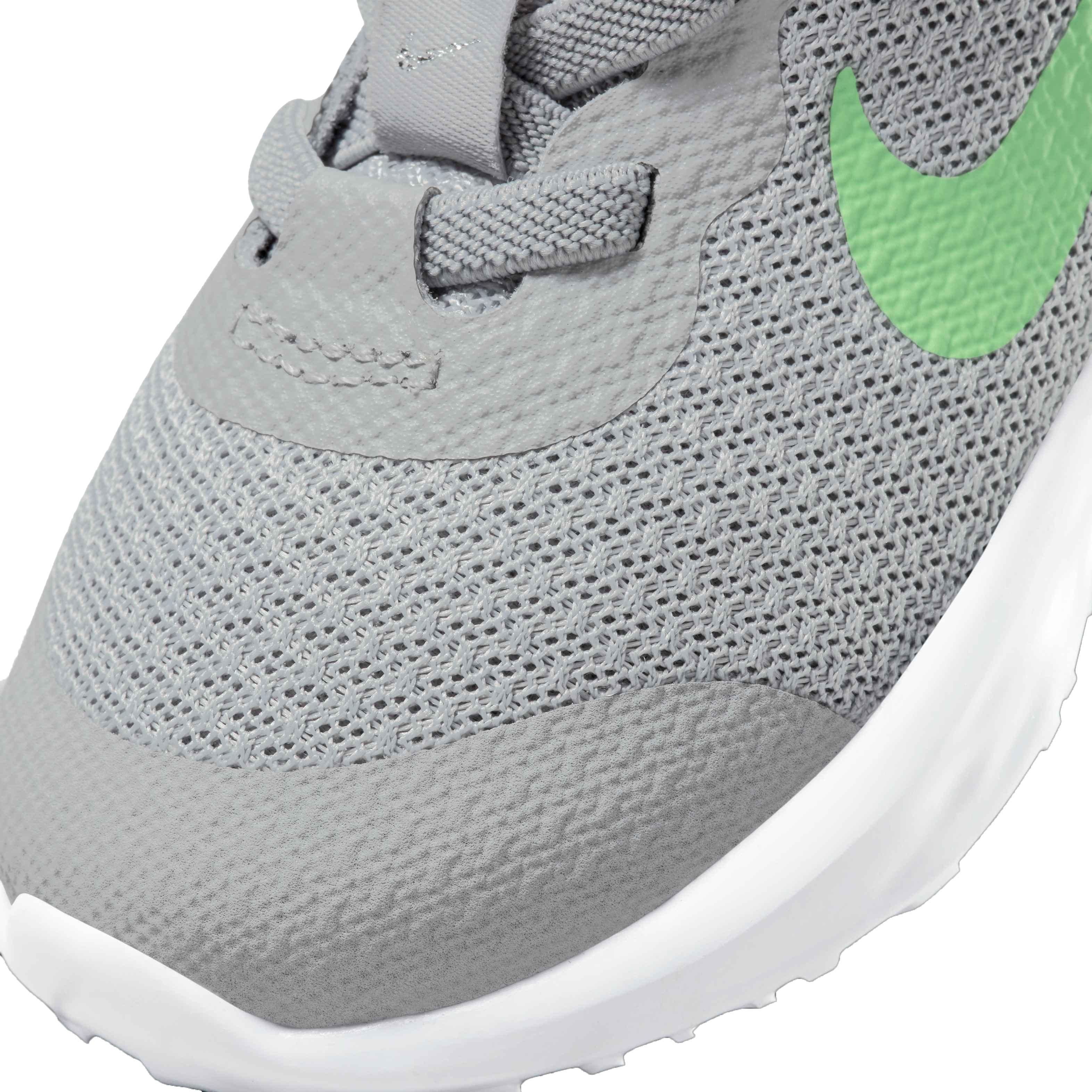 Nike Revolution 6 "Light Smoke Grey/Green Strike/Dark Smoke Grey" Infant Boys' Running Shoe - GREY Thumbnail View 7