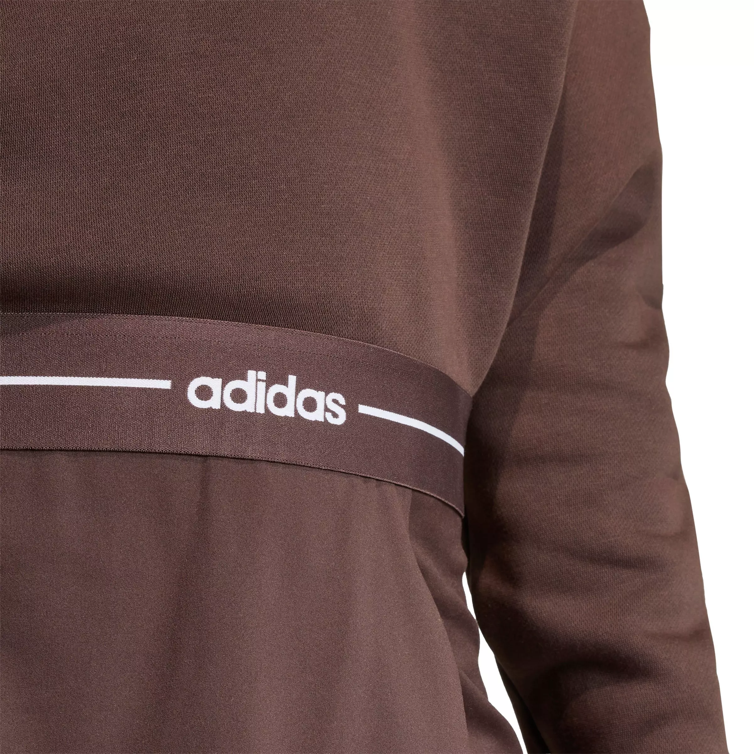 adidas Women's Hyperglam Cropped Hoodie -Brown - BROWN