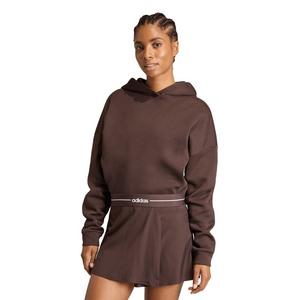 adidas Women's Hyperglam Cropped Hoodie -Brown
