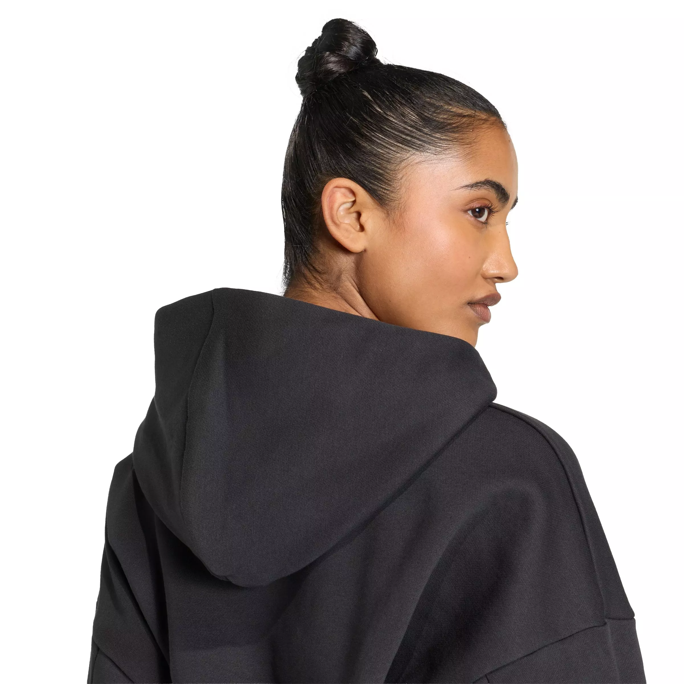 adidas Women's Hyperglam Cropped Hoodie - Black - BLACK