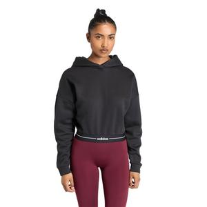 adidas Women's Hyperglam Cropped Hoodie - Black