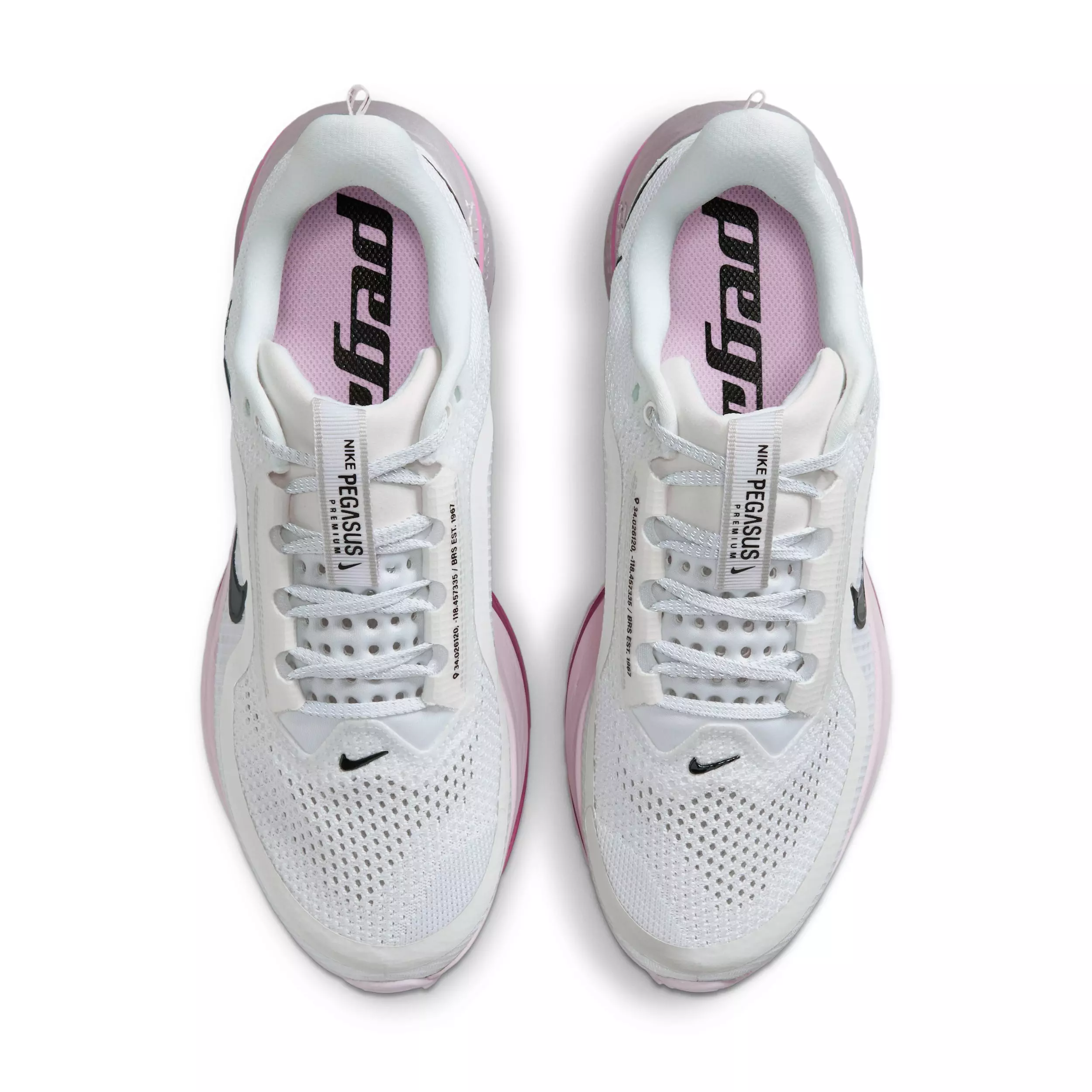 Nike Pegasus Premium "White/Bleached Lilac/Light Magenta/Black" Women's Running Shoe - WHITE/LILAC/LT MAGENTA/BLACK