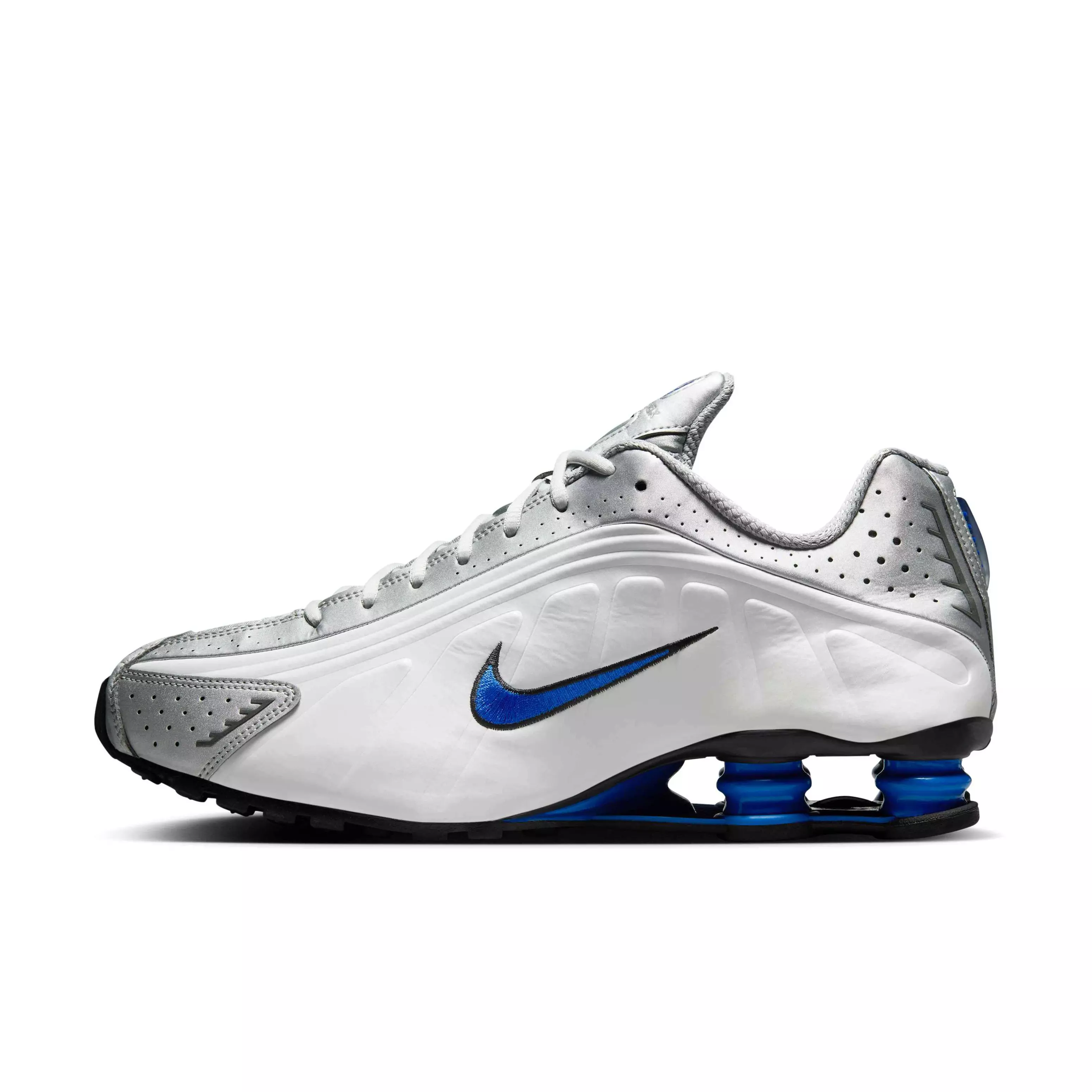 Nike Shox TL "White/Racer Blue/Iron Grey/Metallic Silver" Men's Shoe - WHITE/BLUE/GREY/SILVER