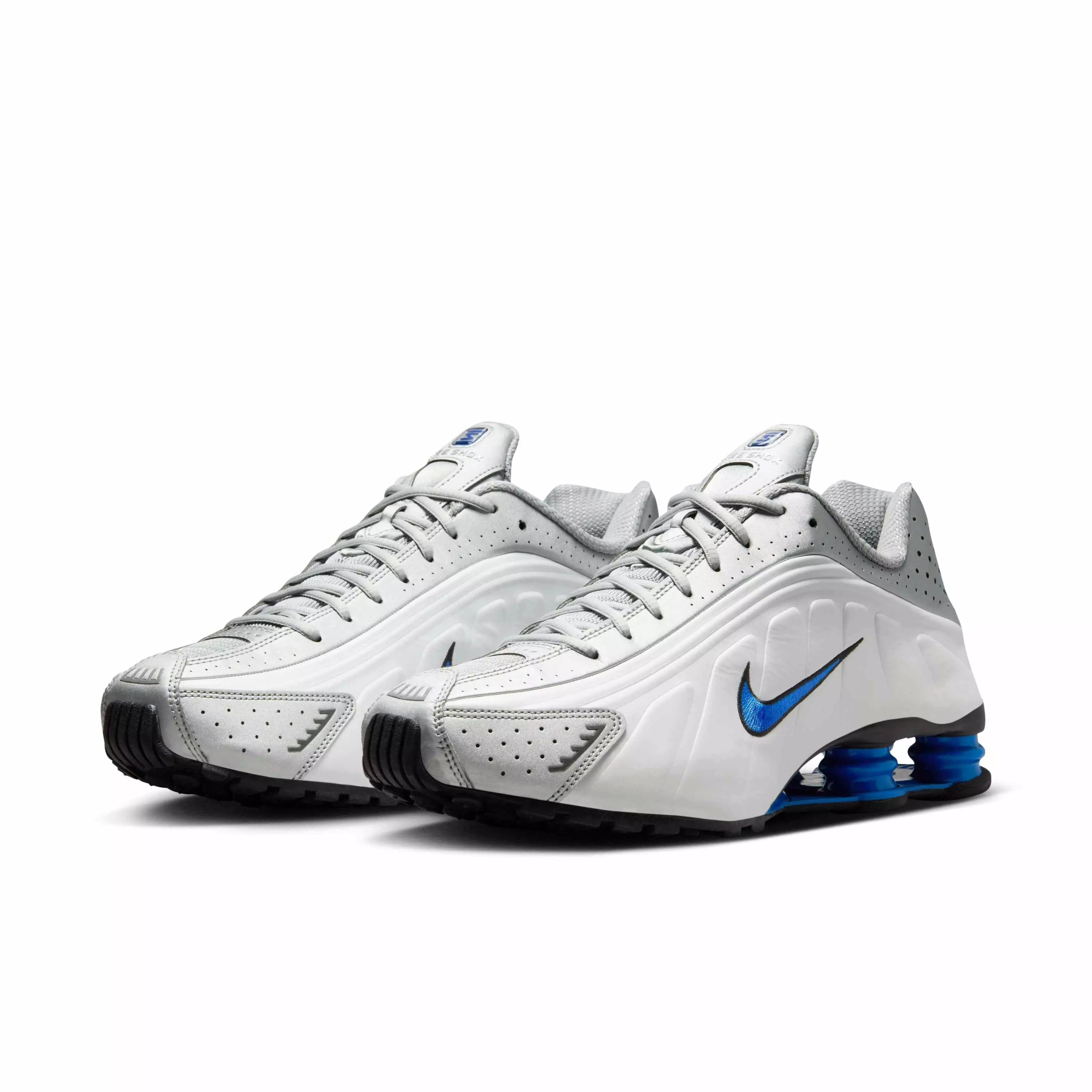 Nike Shox TL "White/Racer Blue/Iron Grey/Metallic Silver" Men's Shoe - WHITE/BLUE/GREY/SILVER