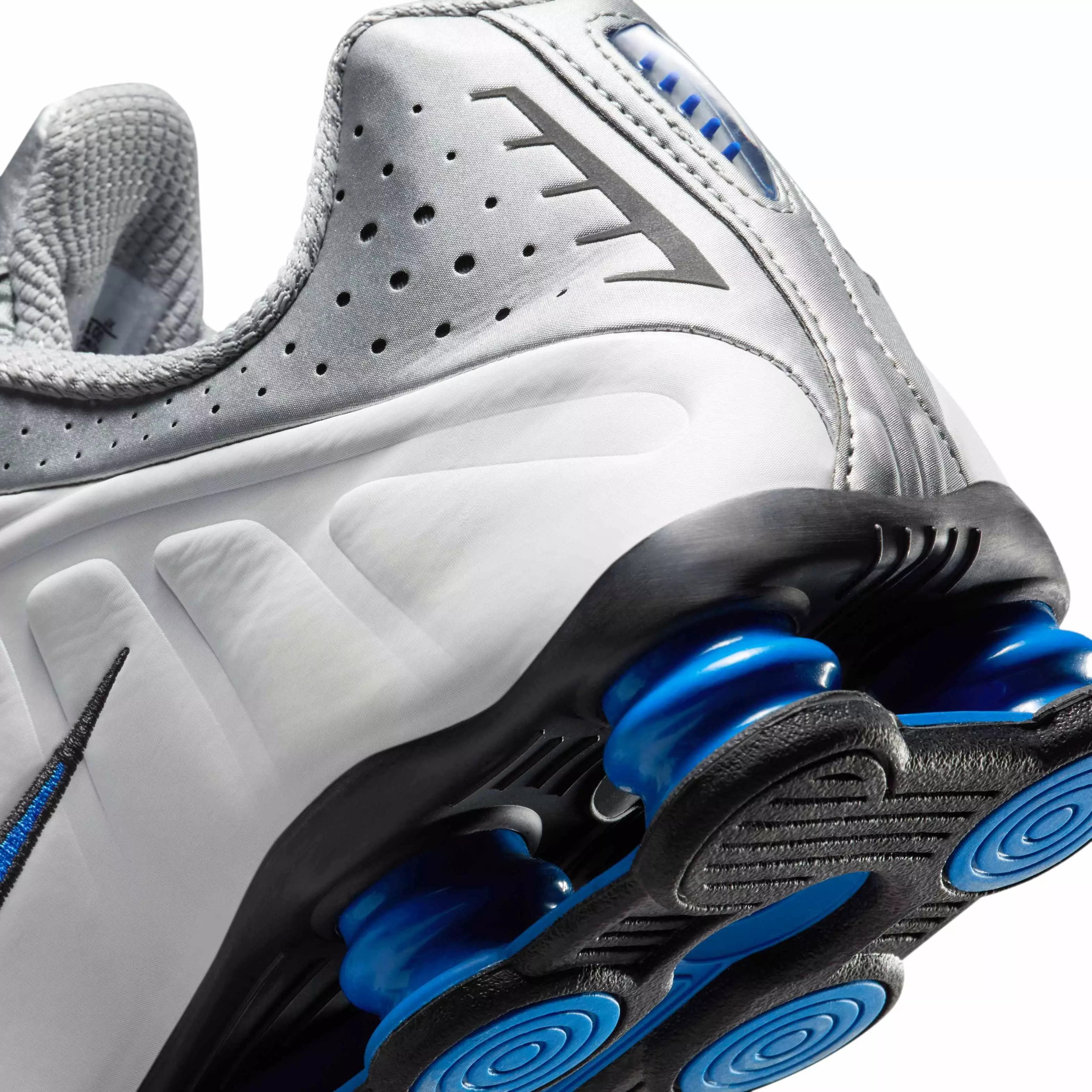 Nike Shox TL "White/Racer Blue/Iron Grey/Metallic Silver" Men's Shoe - WHITE/BLUE/GREY/SILVER