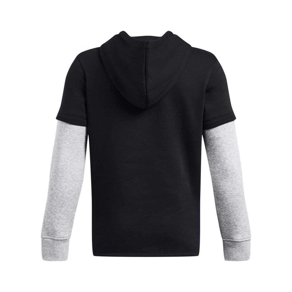 Under Armour UA Icon Fleece Big Boys' Black/Grey Jersey Hoodie