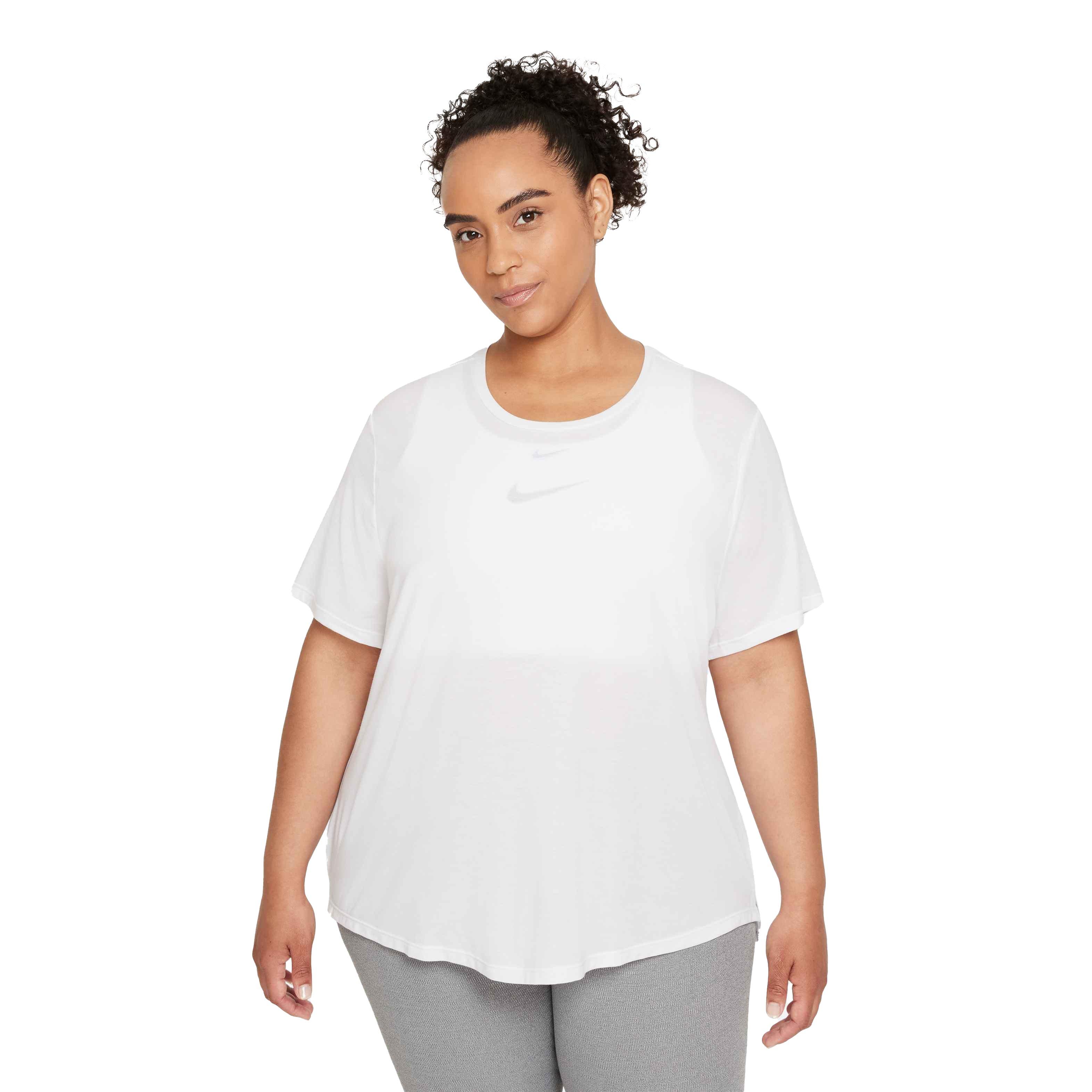 Nike Women's One Luxe DF Standard Fit Short-Sleeve Top - WHITE Thumbnail View 1