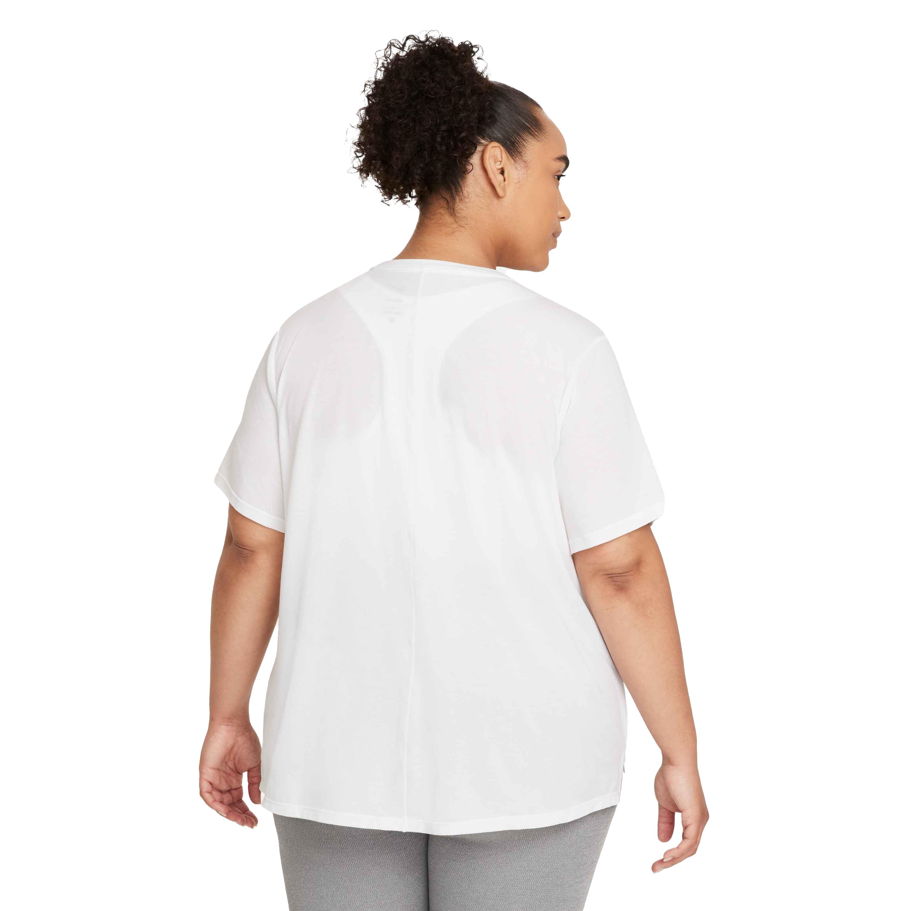 Nike Women's One Luxe DF Standard Fit Short-Sleeve Top - WHITE Thumbnail View 2