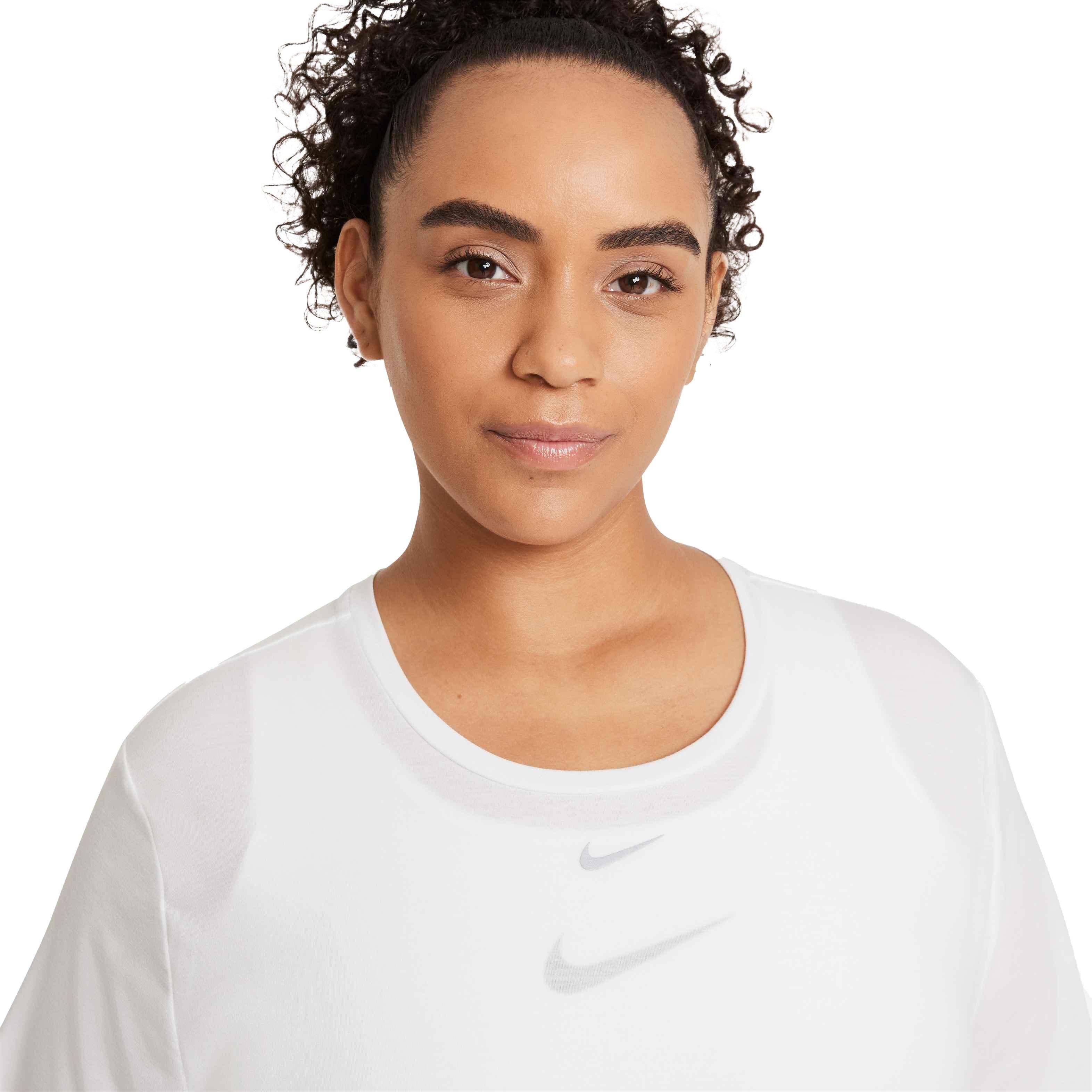 Nike Women's One Luxe DF Standard Fit Short-Sleeve Top - WHITE Thumbnail View 3