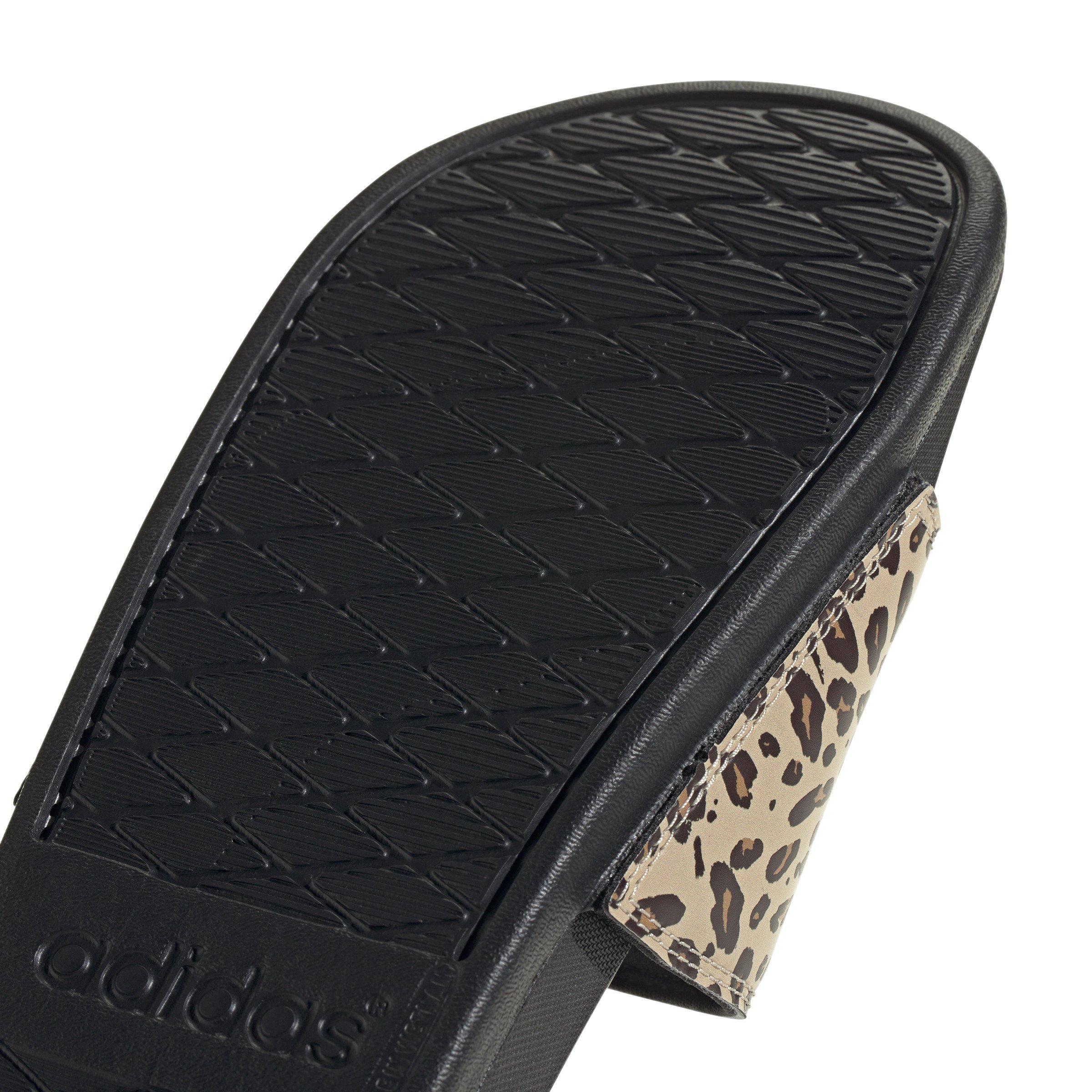 adidas Adilette Comfort "Leopard Print" Women's Slide - BLACK/OFF WHITE/BEIGE Thumbnail View 8