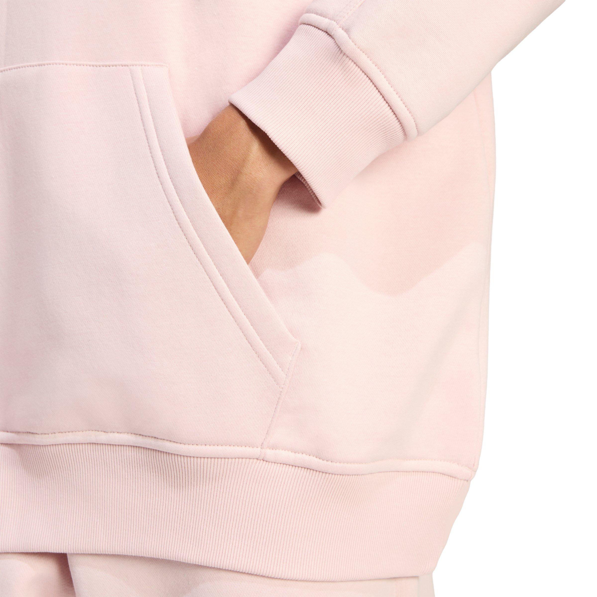 adidas Originals Women's Essentials Oversized Fleece Hoodie - Pink - PINK Thumbnail View 4