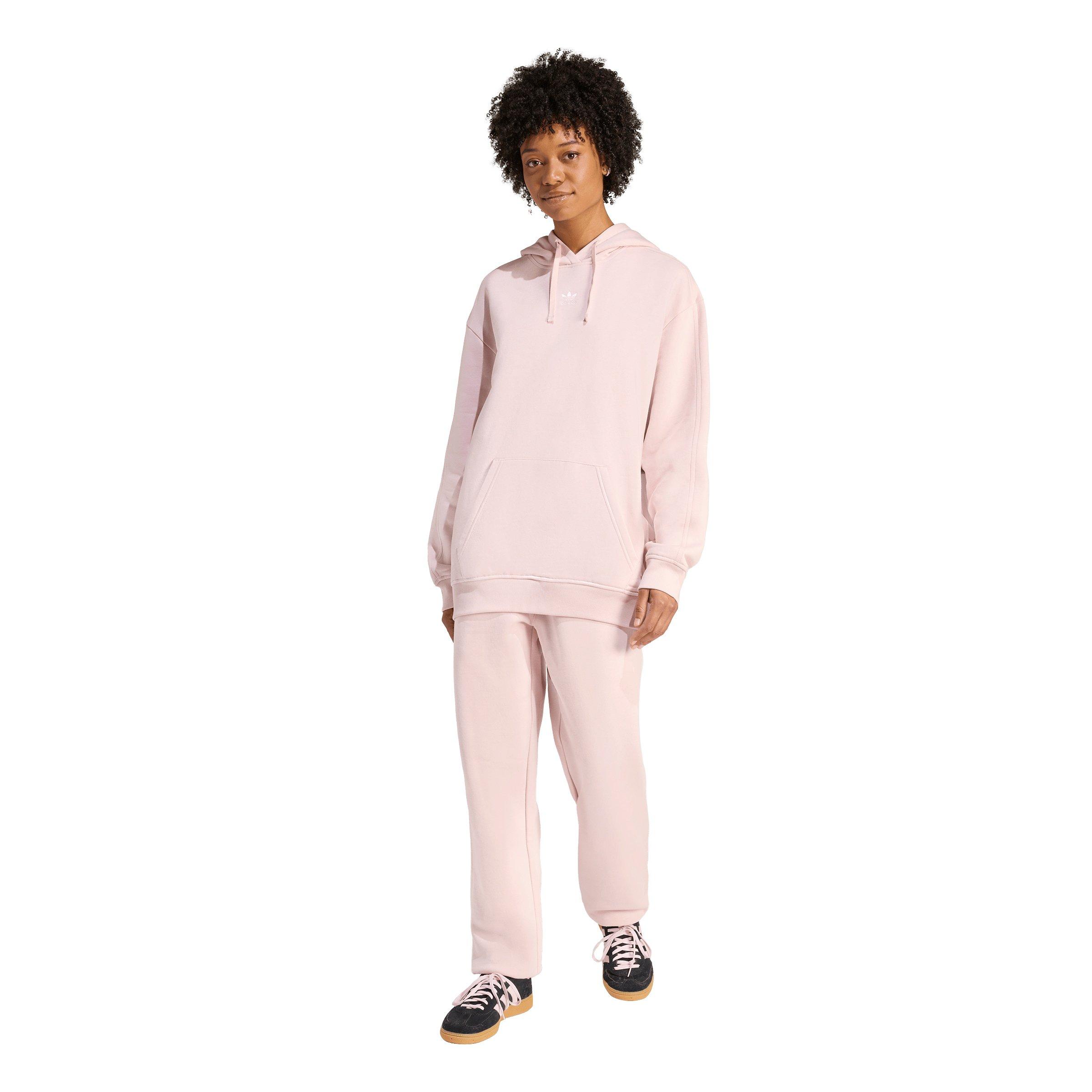 adidas Originals Women's Essentials Oversized Fleece Hoodie - Pink - PINK Thumbnail View 5