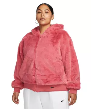 Pijlpunt metgezel klei Nike Sportswear Essentials Faux Fur Jacket-Pink