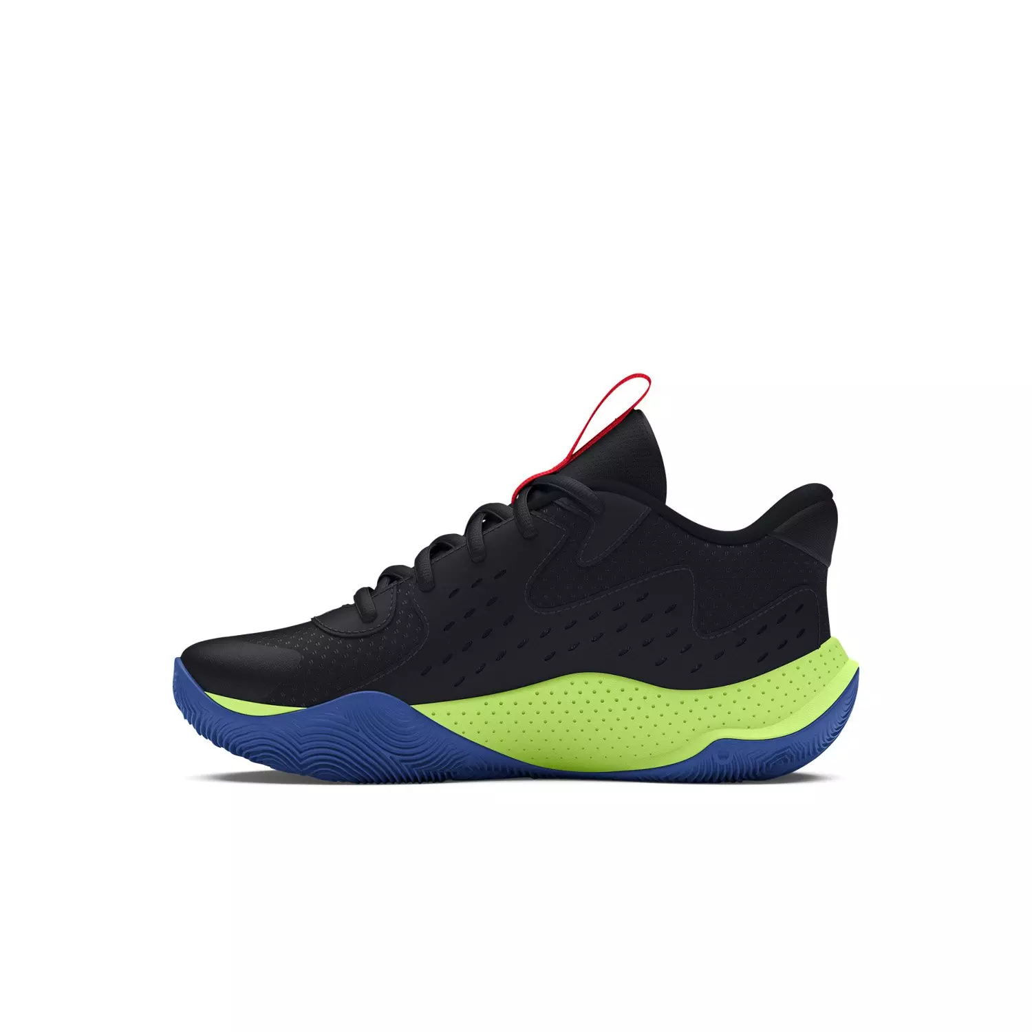 Under Armour Jet '23 "Black/Morph Green/Beta" Preschool Boys' Basketball Shoe - BLACK/GREEN/BLUE
