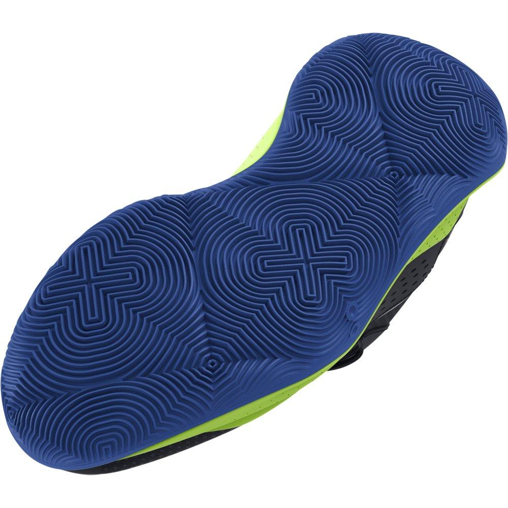 Under Armour Jet '23 "Black/Morph Green/Beta" Preschool Boys' Basketball Shoe - BLACK/GREEN/BLUE Thumbnail View 5