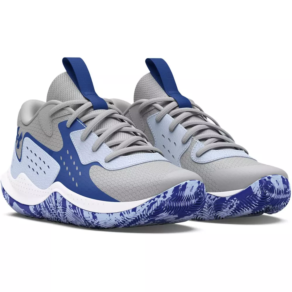 Under Armour Jet '23 "Mod Grey/Nimbus Blue/Tech Blue" Preschool Boys' Basketball Shoe - GREY/BLUE