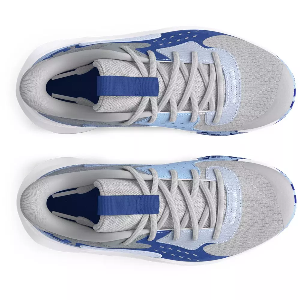 Under Armour Jet '23 "Mod Grey/Nimbus Blue/Tech Blue" Preschool Boys' Basketball Shoe - GREY/BLUE