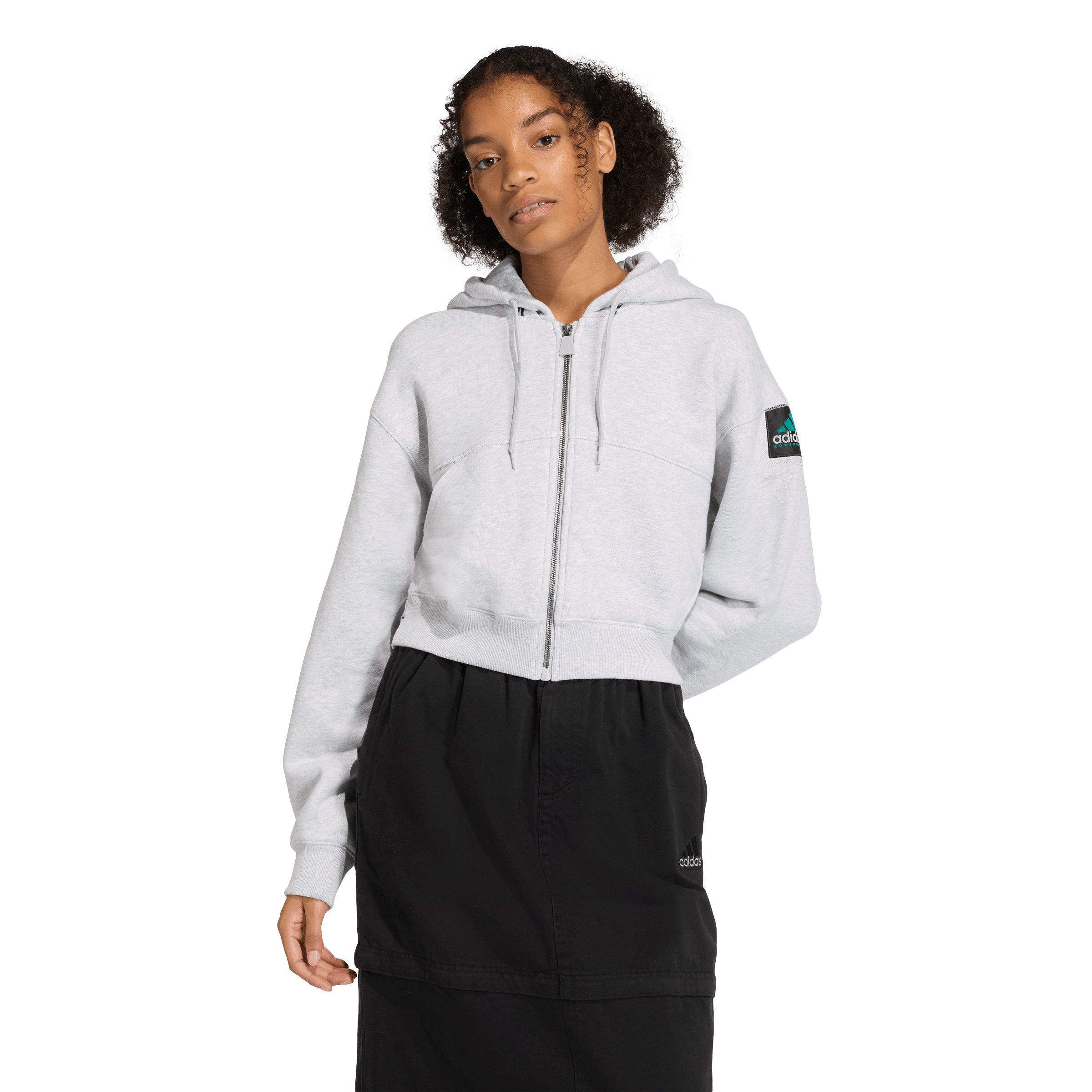 adidas Women's Equipment Cropped Jacket - Grey - GREY Thumbnail View 1