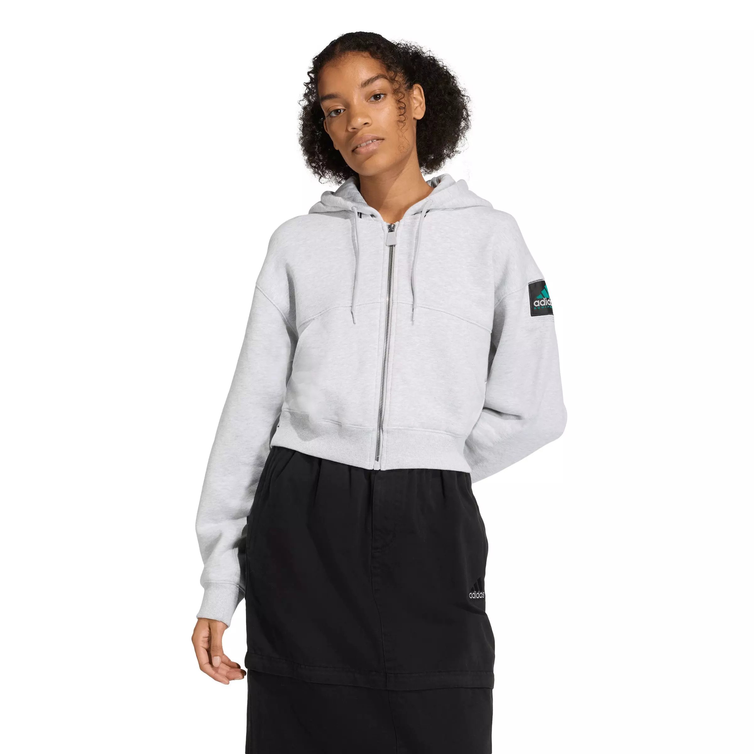 adidas Women's Equipment Cropped Jacket - Grey - GREY