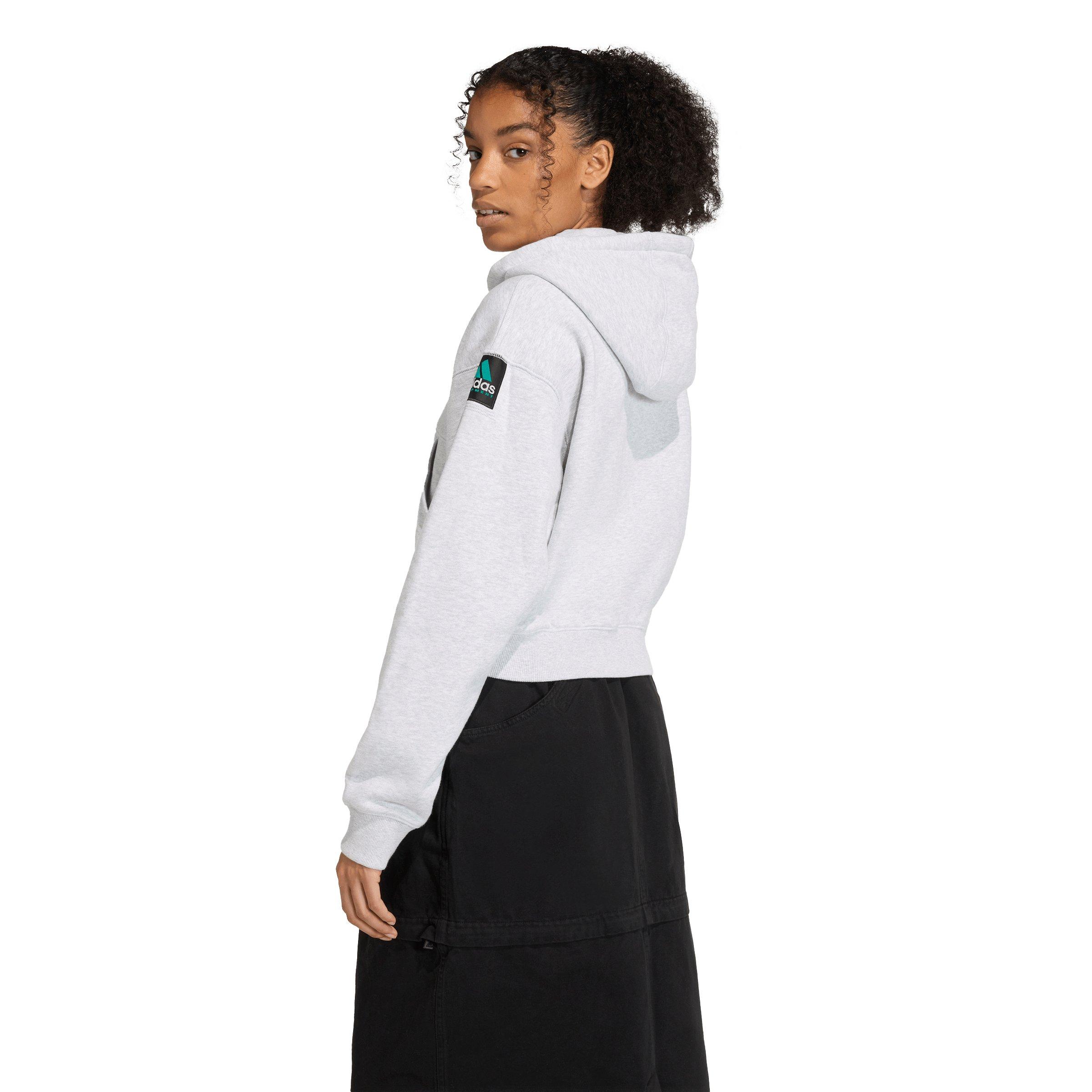 adidas Women's Equipment Cropped Jacket -Grey - GREY Thumbnail View 2