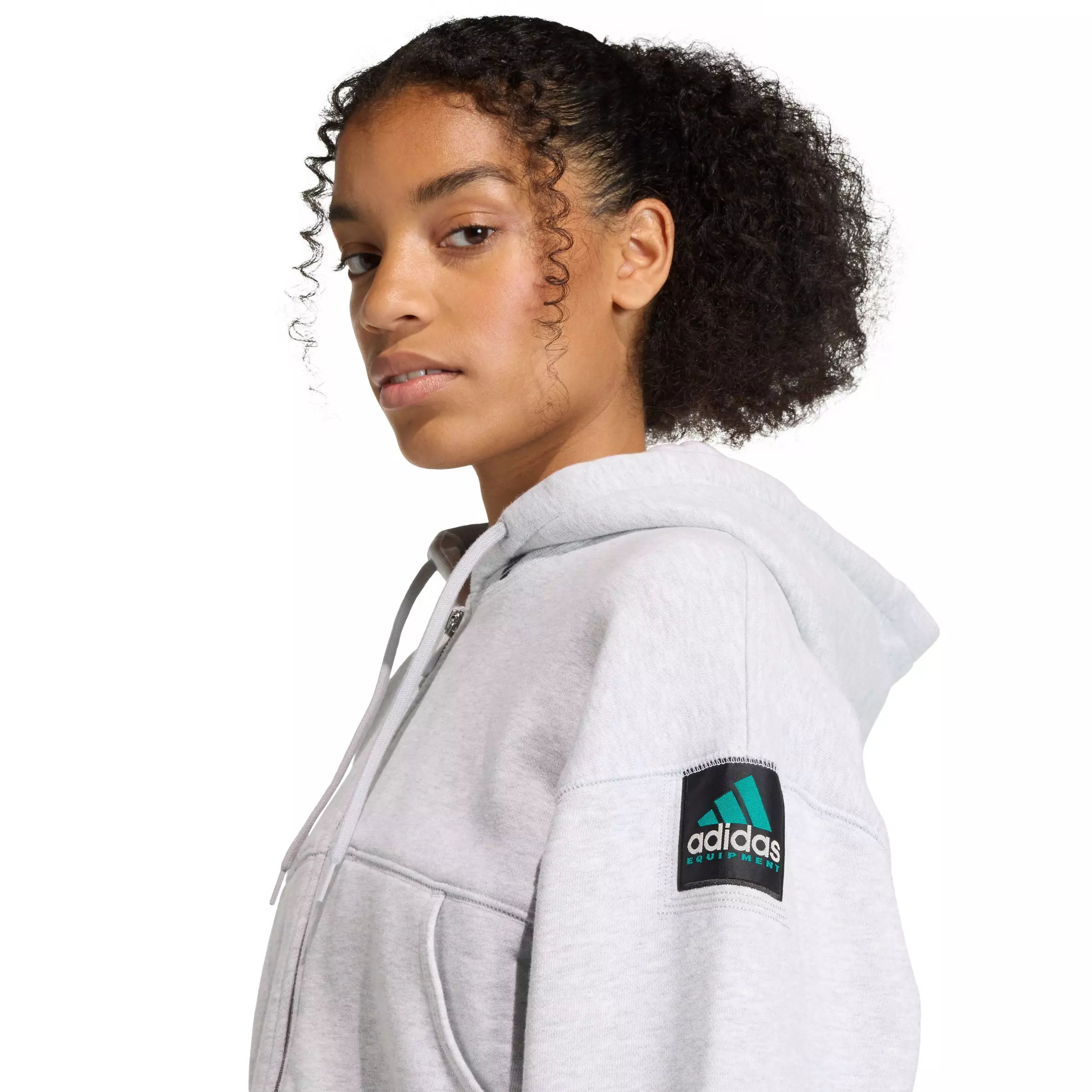 adidas Women's Equipment Cropped Jacket - Grey - GREY