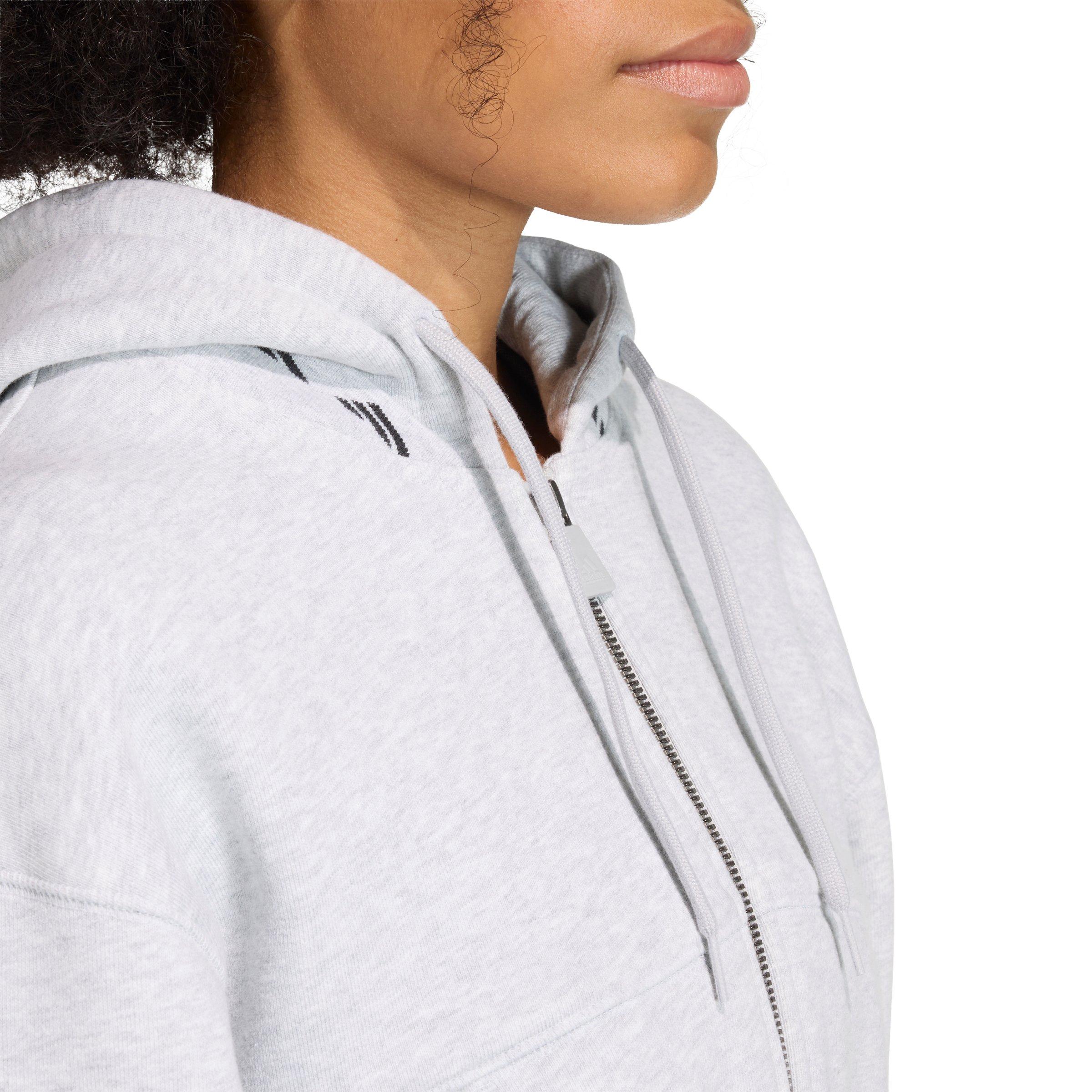 adidas Women's Equipment Cropped Jacket -Grey - GREY Thumbnail View 4