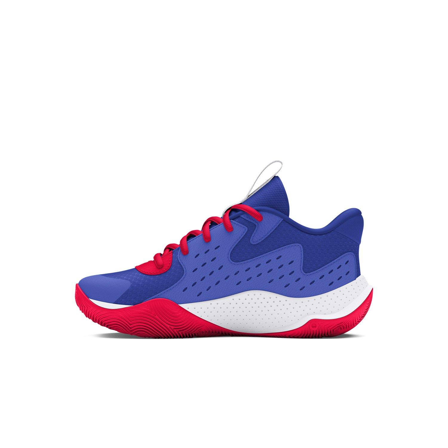 Under Armour Jet '23 "Team Royal/Red/White" Preschool Boys' Basketball Shoe - BLUE/RED/WHITE Thumbnail View 2