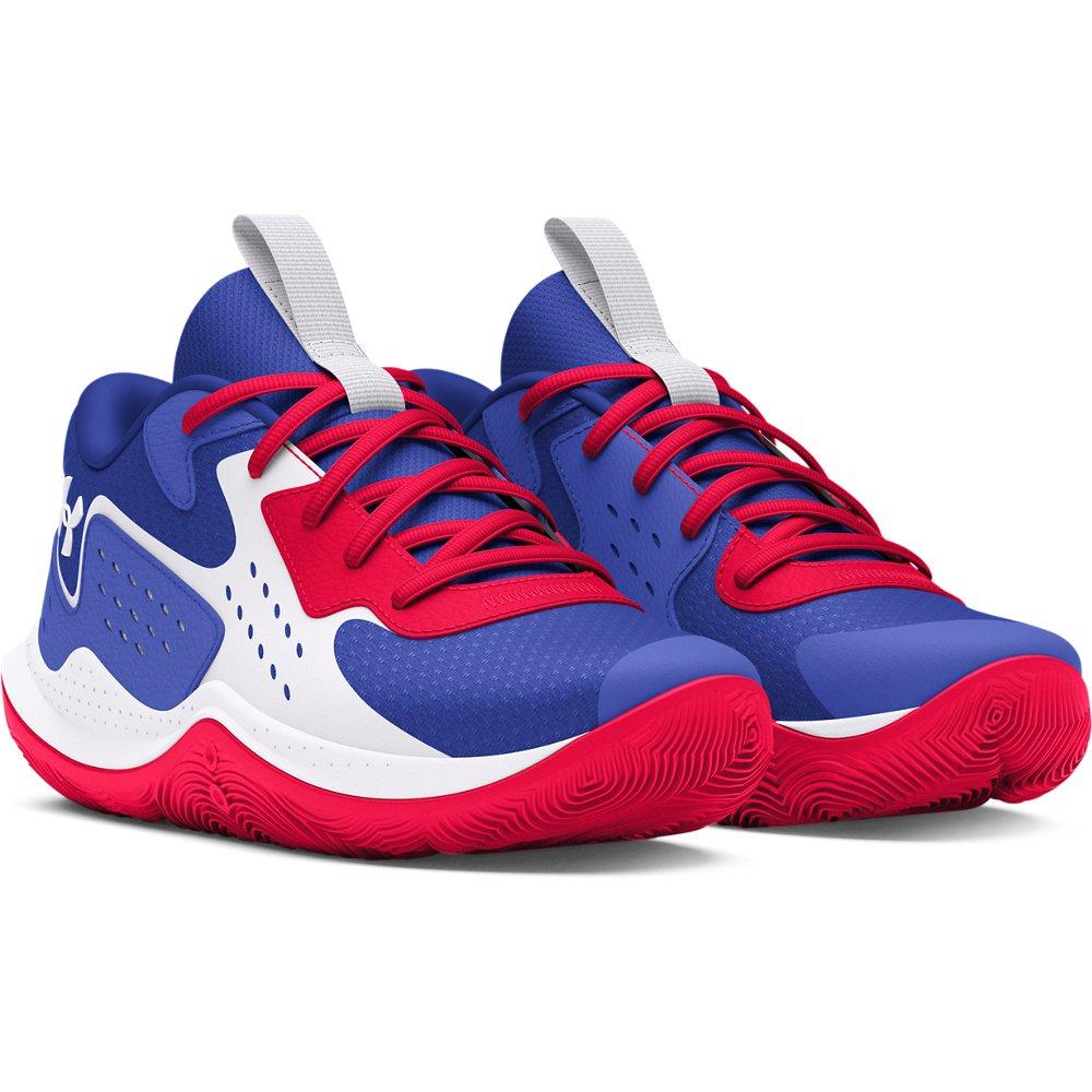 Under Armour Jet '23 "Team Royal/Red/White" Preschool Boys' Basketball Shoe - BLUE/RED/WHITE Thumbnail View 3