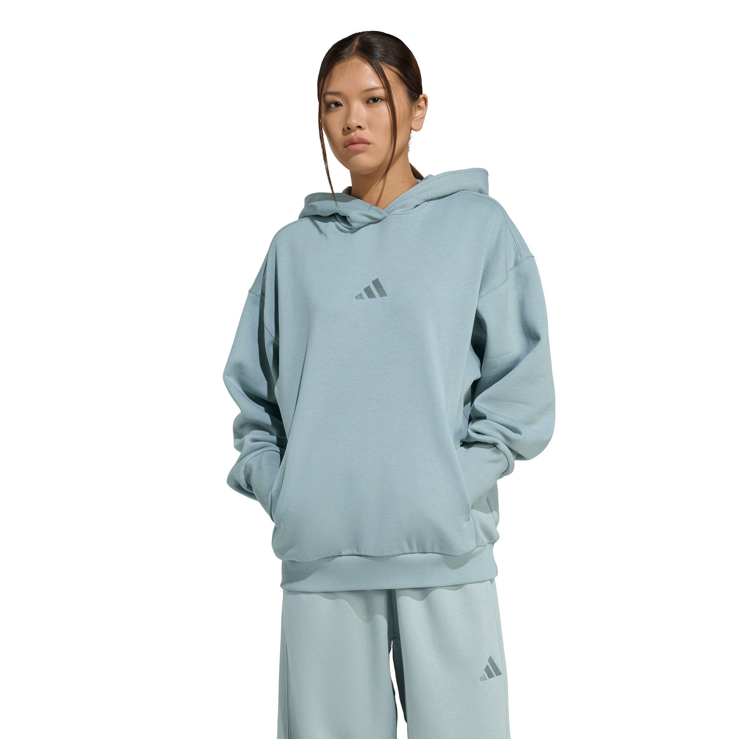 adidas Women's All SZN Fleece Loose Hoodie - Sage Green - SAGE GREEN Thumbnail View 1