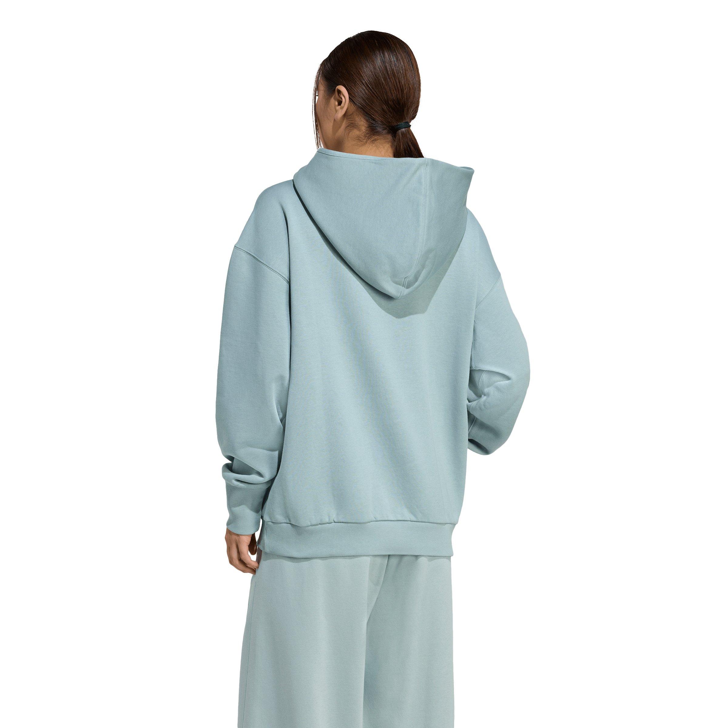 adidas Women's All SZN Fleece Loose Hoodie -Sage Green - SAGE GREEN Thumbnail View 2