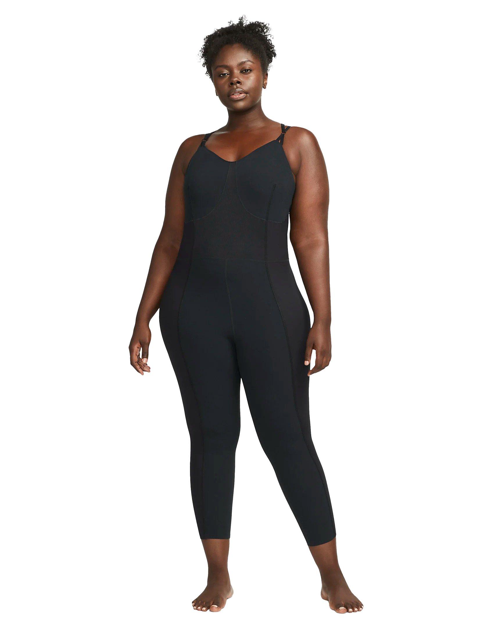 Nike Women s Yoga Luxe Dri FIT 7 8 Matte Shine Jumpsuit Black