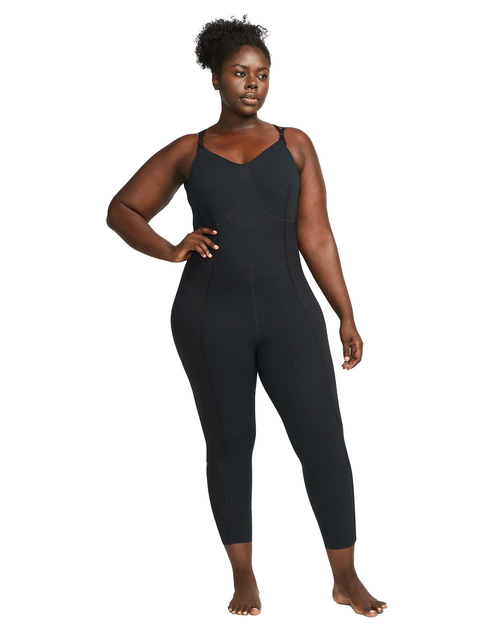 Nike Women's Yoga Luxe Dri-FIT 7/8 Matte Shine Jumpsuit-Black - Hibbett