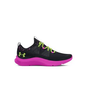 Under Armour Infinity 3.0 AL "Black/Vivid Magenta/Morph Green" Preschool Girls' Running Shoe