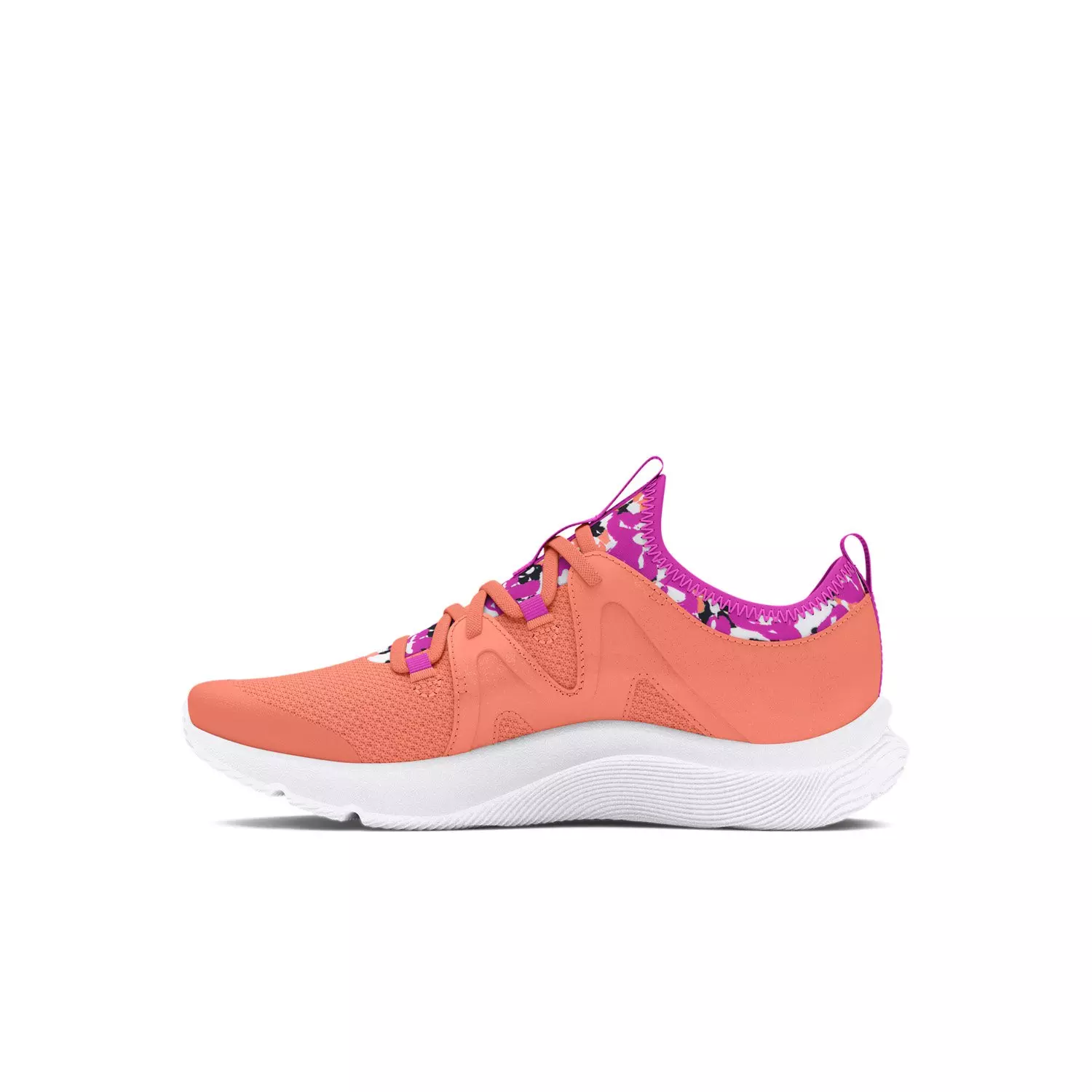 Under Armour Infinity 3.0 AL "Flare Orange/Vivid Magenta" Preschool Girls' Running Shoe - ORANGE/PURPLE