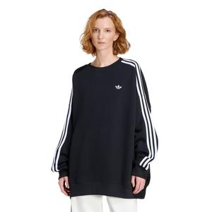 adidas Originals Women's 3 Stripes Oversized Adilenium Crewneck - Black