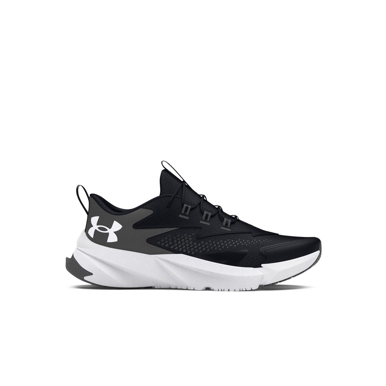 Under Armour Scramjet 6 AL "Black/Castlerock/White" Preschool Boys' Running Shoe - BLACK/GREY/WHITE Thumbnail View 1