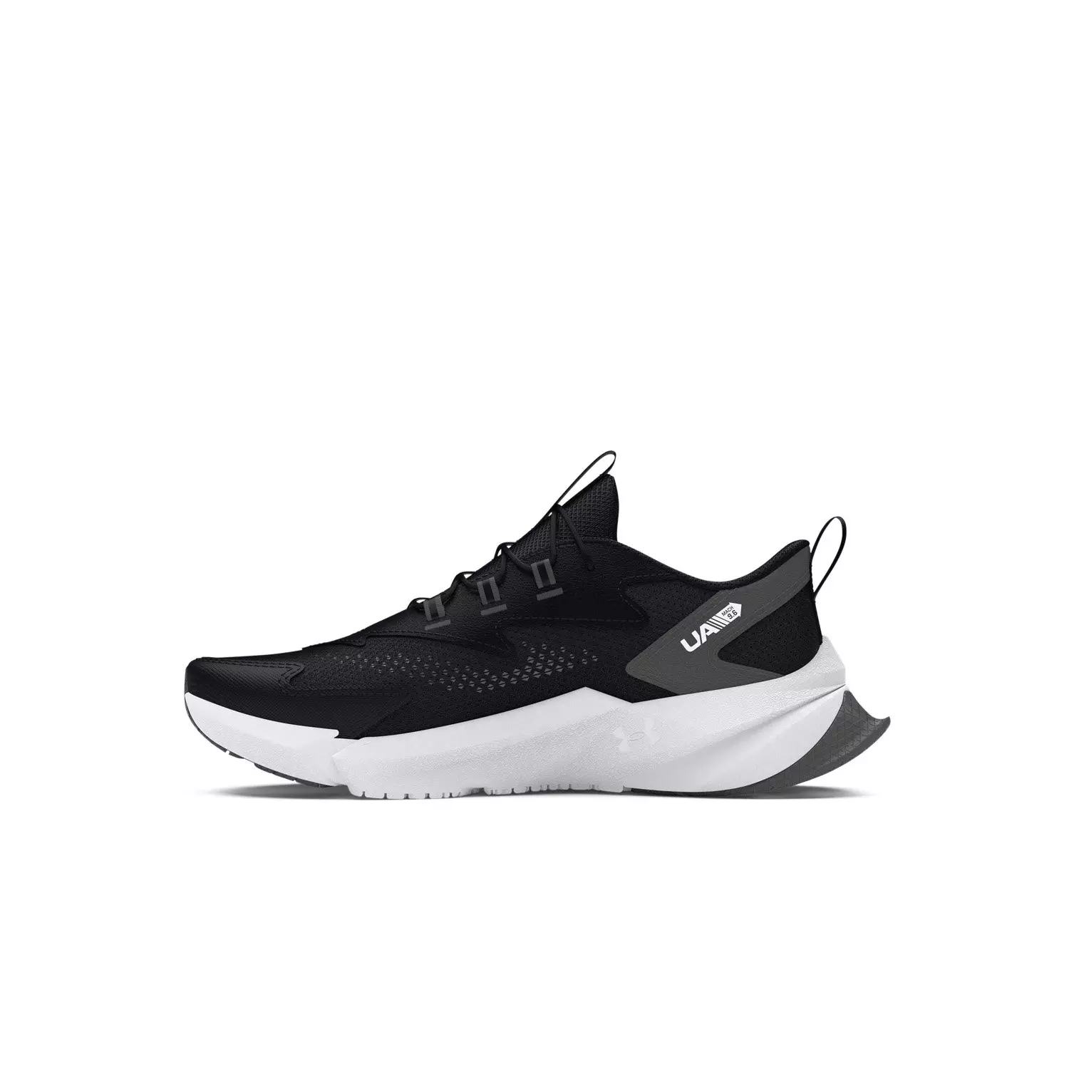 Under Armour Scramjet 6 AL "Black/Castlerock/White" Preschool Boys' Running Shoe - BLACK/GREY/WHITE