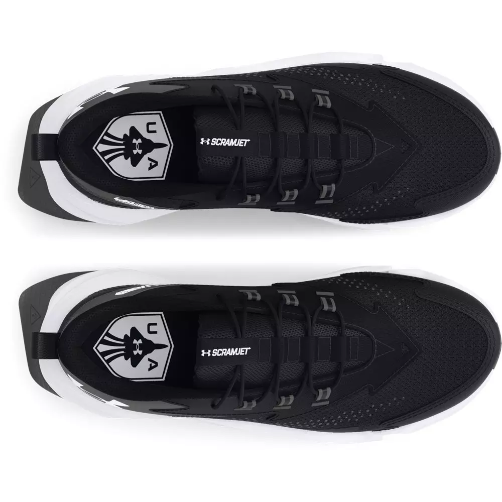 Under Armour Scramjet 6 AL "Black/Castlerock/White" Preschool Boys' Running Shoe - BLACK/GREY/WHITE