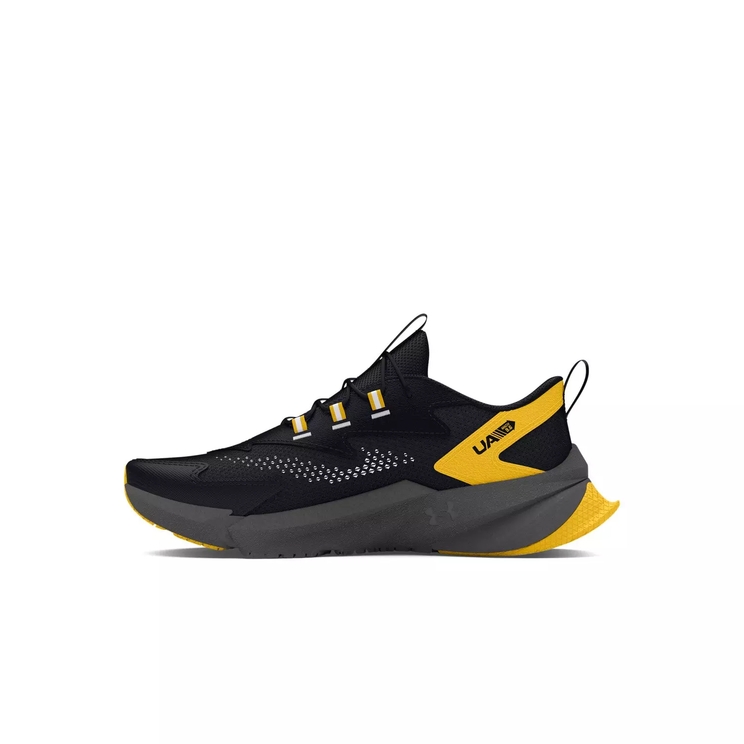 Under Armour Scramjet 6 AL "Black/Taxi/Black" Preschool Boys' Running Shoe - BLACK/YELLOW