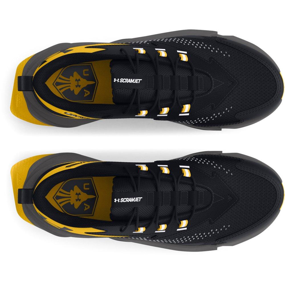 Under Armour Scramjet 6 AL "Black/Taxi/Black" Preschool Boys' Running Shoe - BLACK/YELLOW Thumbnail View 4