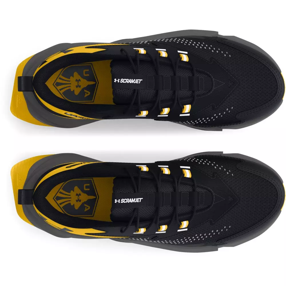 Under Armour Scramjet 6 AL "Black/Taxi/Black" Preschool Boys' Running Shoe - BLACK/YELLOW