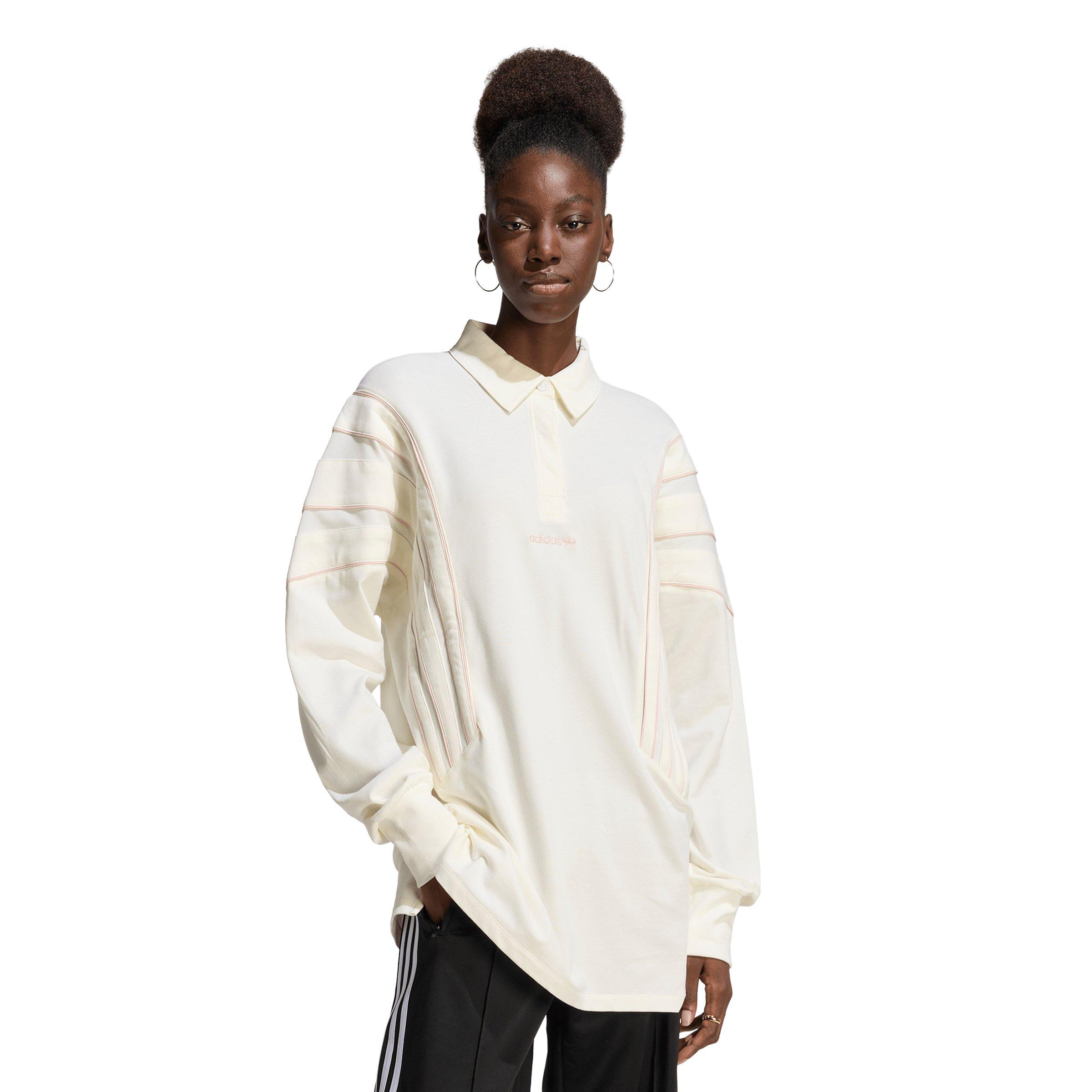 adidas Originals Women's Santiago Long Sleeve Top - Off-White - OFF-WHITE Thumbnail View 1