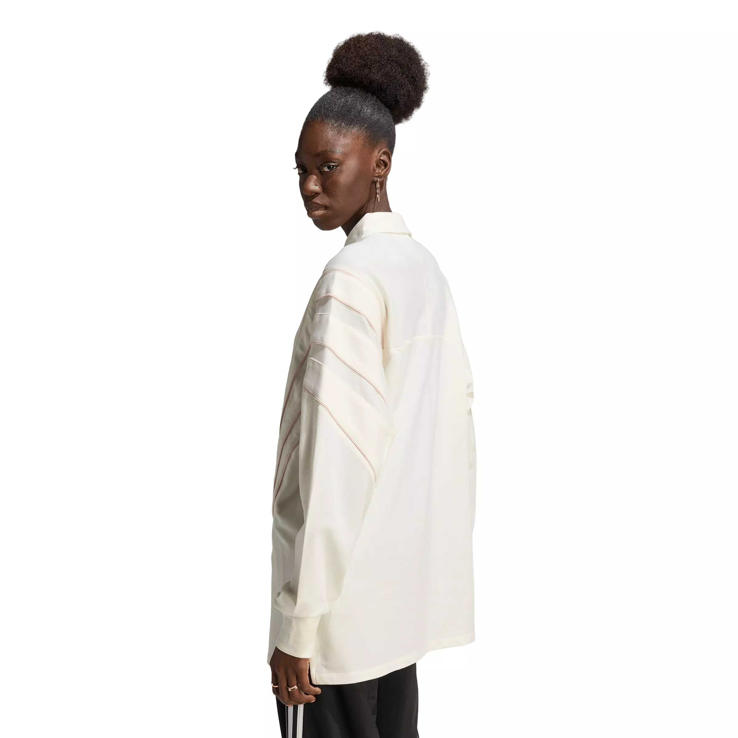 adidas Originals Women's Santiago Long Sleeve Top - Off-White - OFF-WHITE